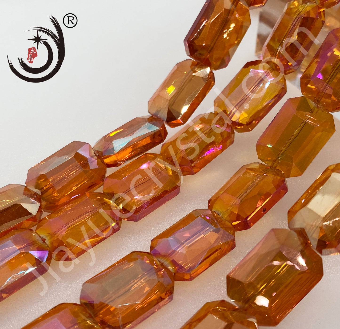 14MM Mahjong Shape Glass Crystal Beads Wholesale For DIY Jewelry (50087)