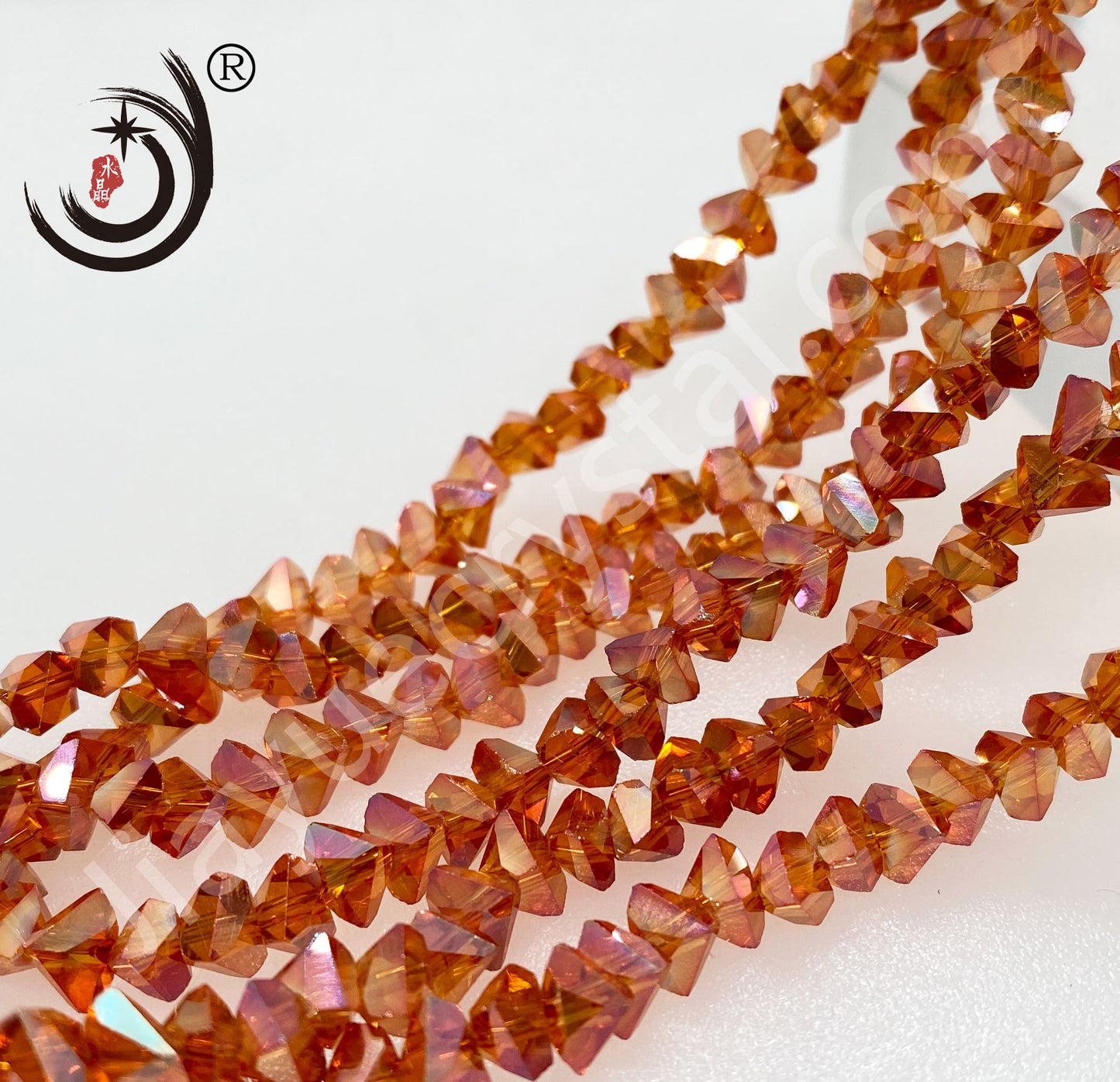 4MM/6MM Triangle Shape Crystal Glass Beads Wholesale For DIY Jewelry (15602)