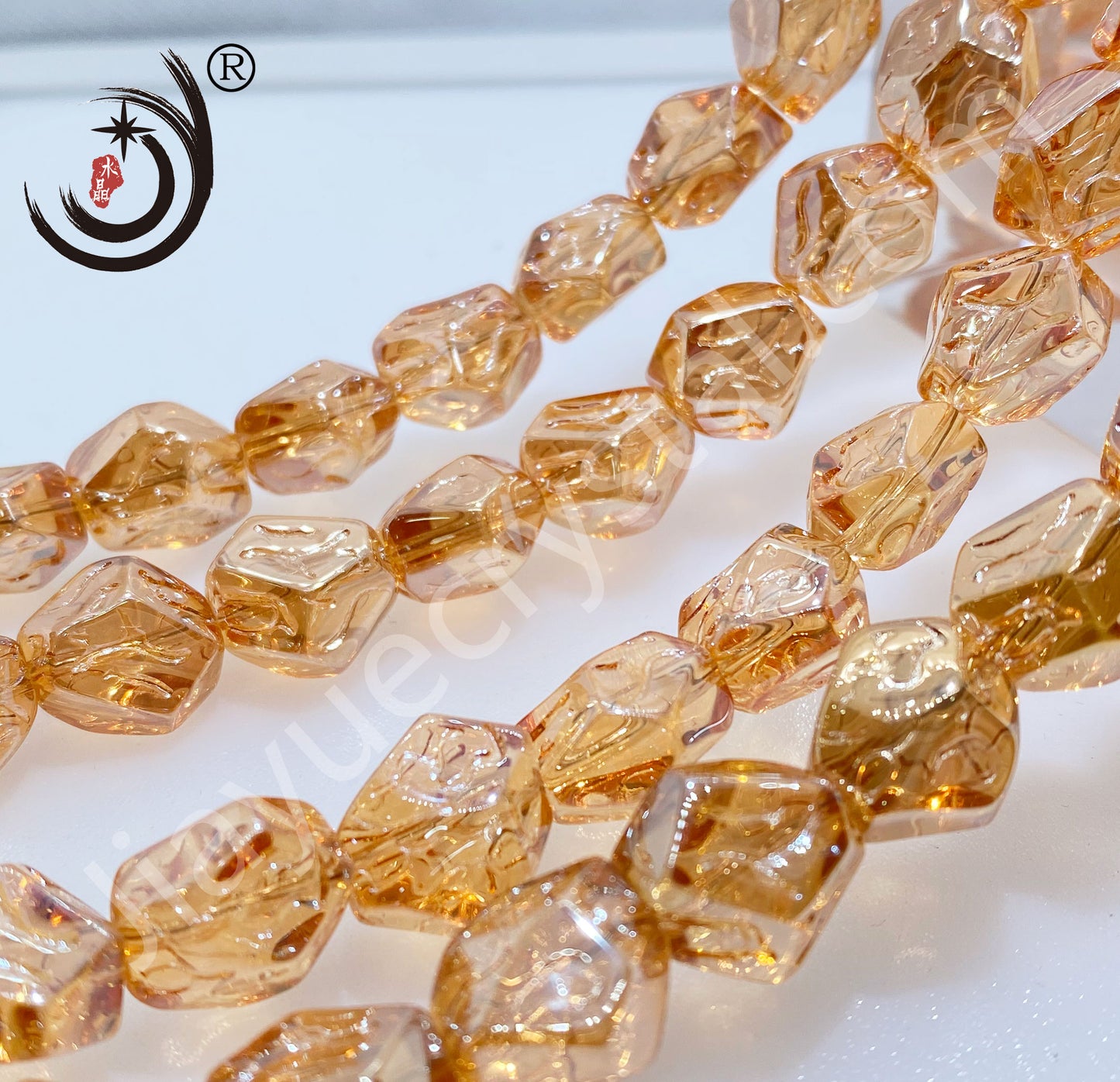 Stone Shape Crystal Glass Beads Whole Sale For DIY Jewelry (30024)