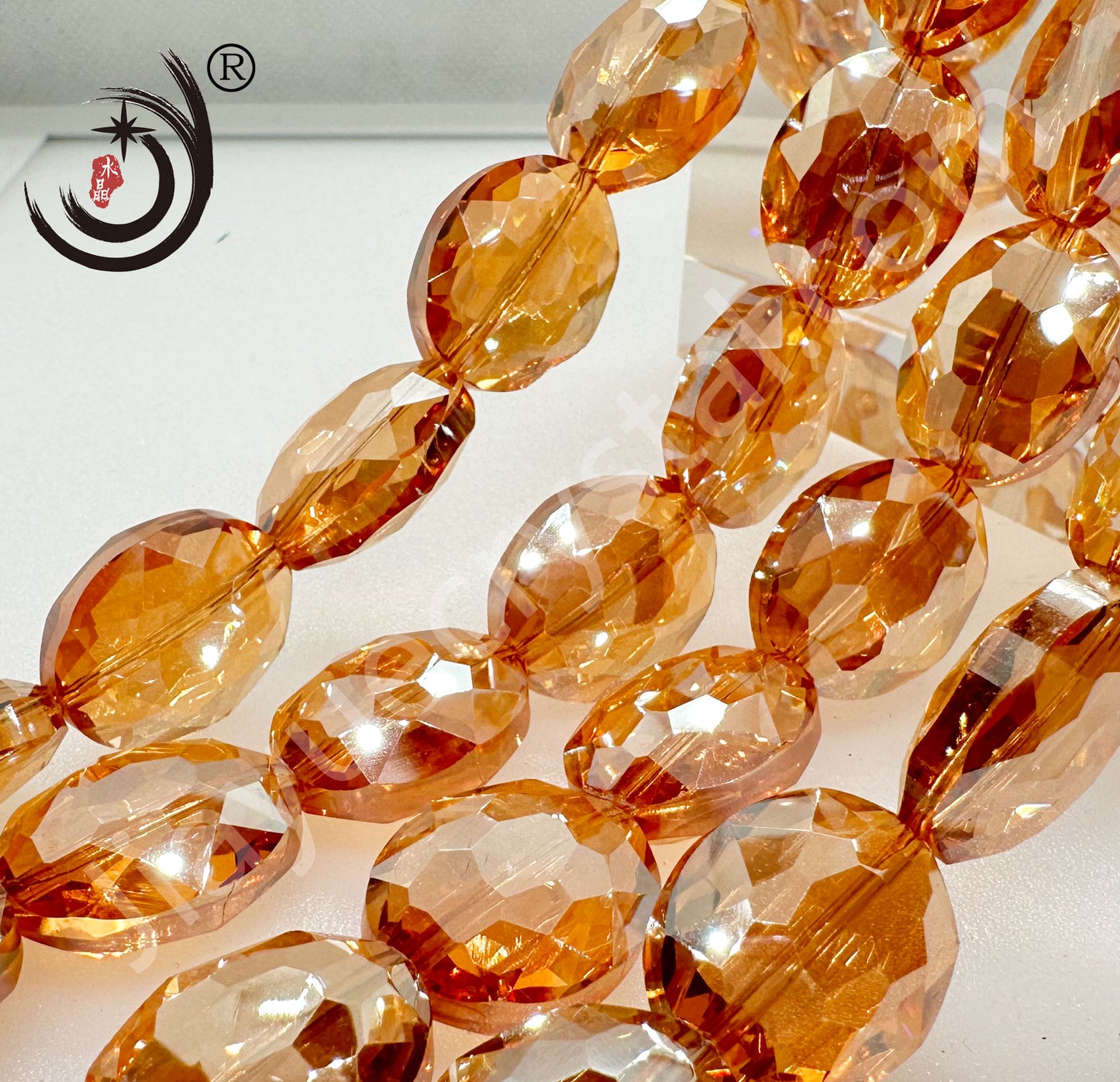 16X20MM Faceted Oval Crystal Glass Beads Whole Sale For DIY Jewelry (50063)