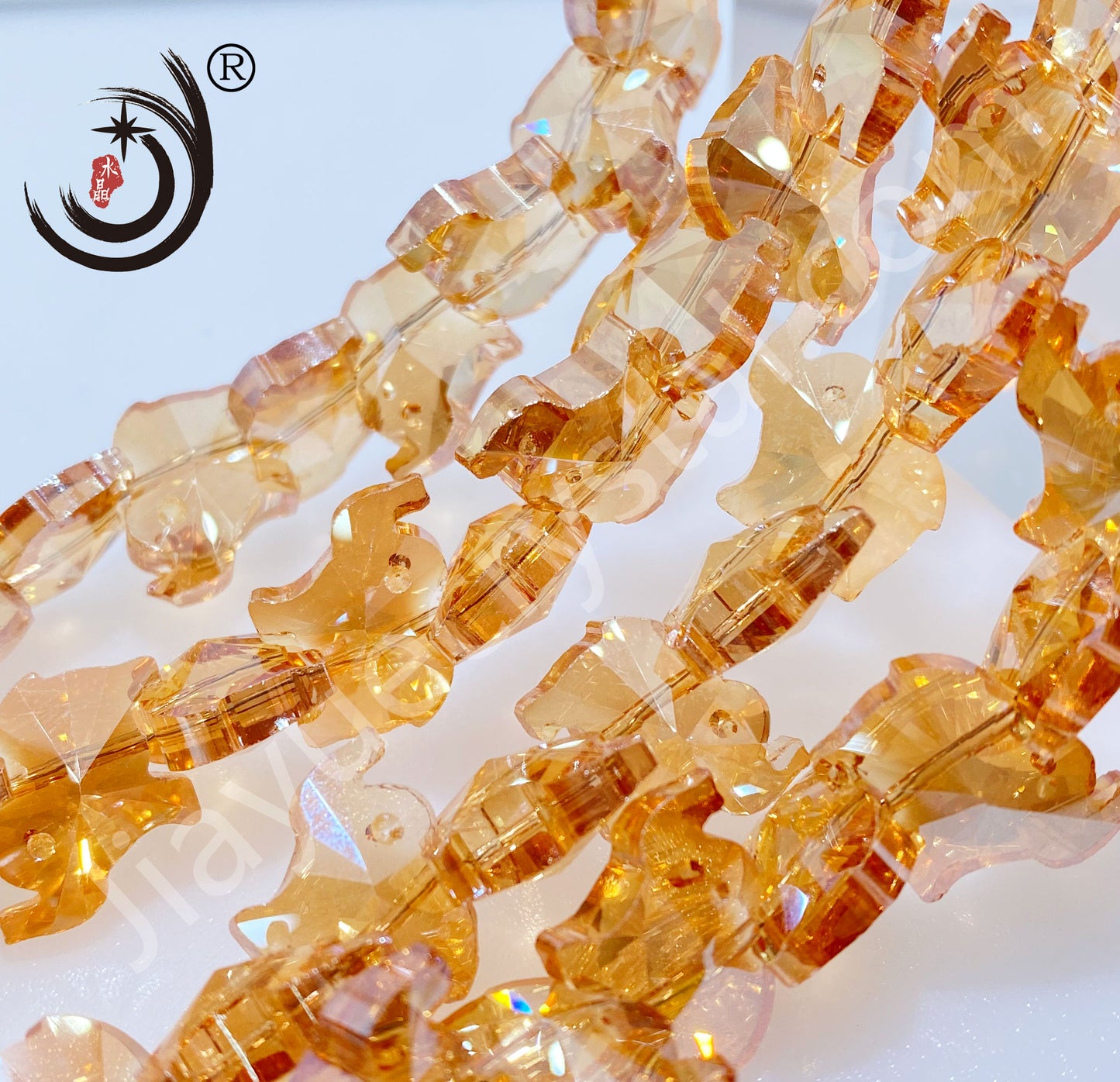 16MM Elephant Shape Crystal Glass Beads Whole Sale For DIY Jewelry (50060)