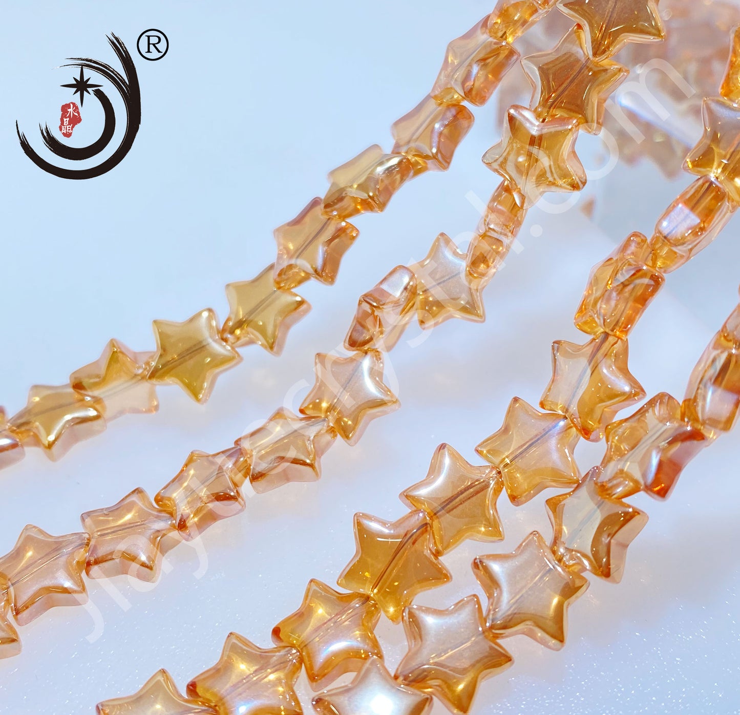 8MM Star Shape Crystal Glass Beads Whole Sale For DIY Jewelry (10135)