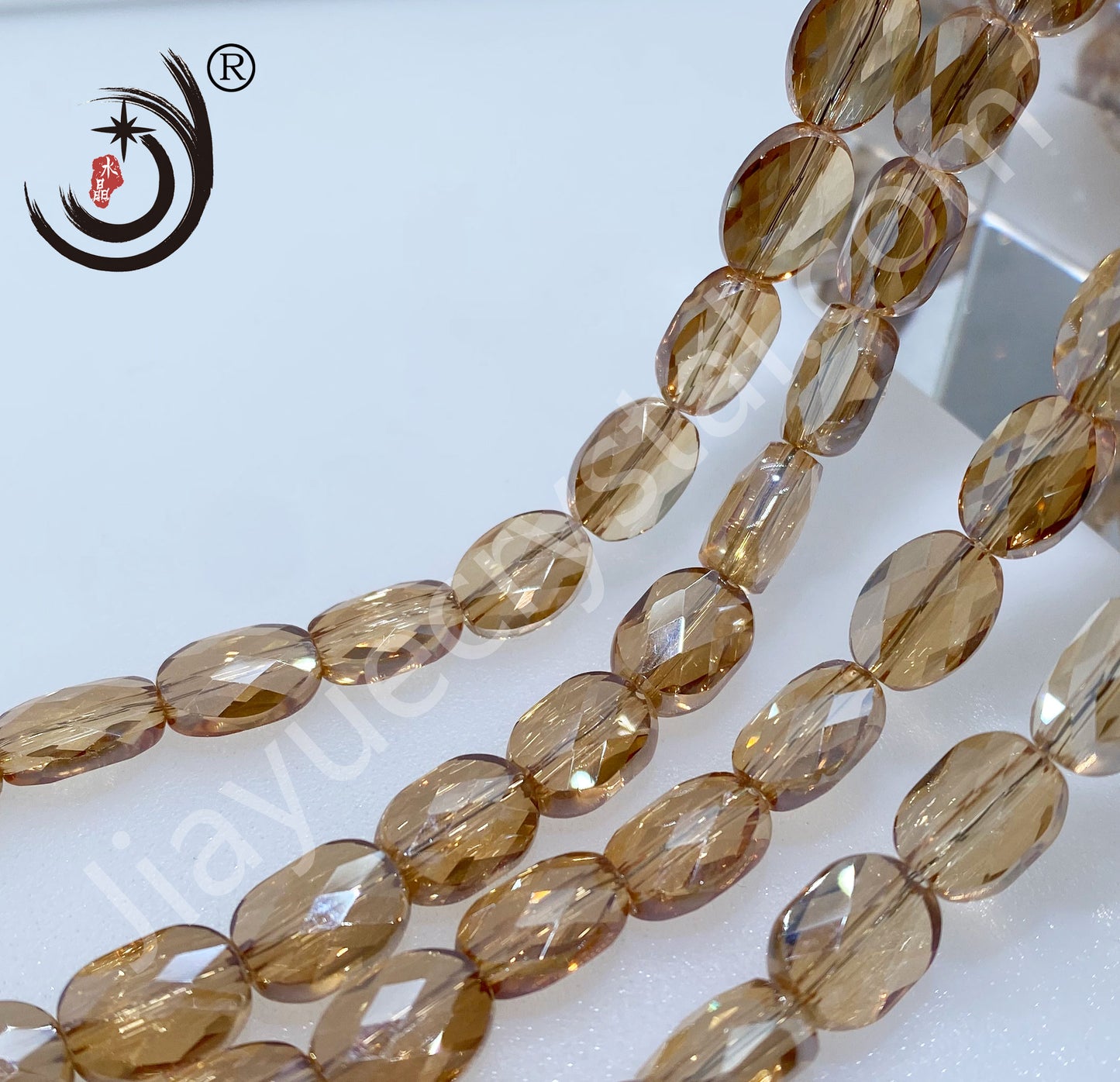 8X11MM Grid Ellipse Shape Glass Crystal Beads Wholesale For DIY Jewelry (19000)