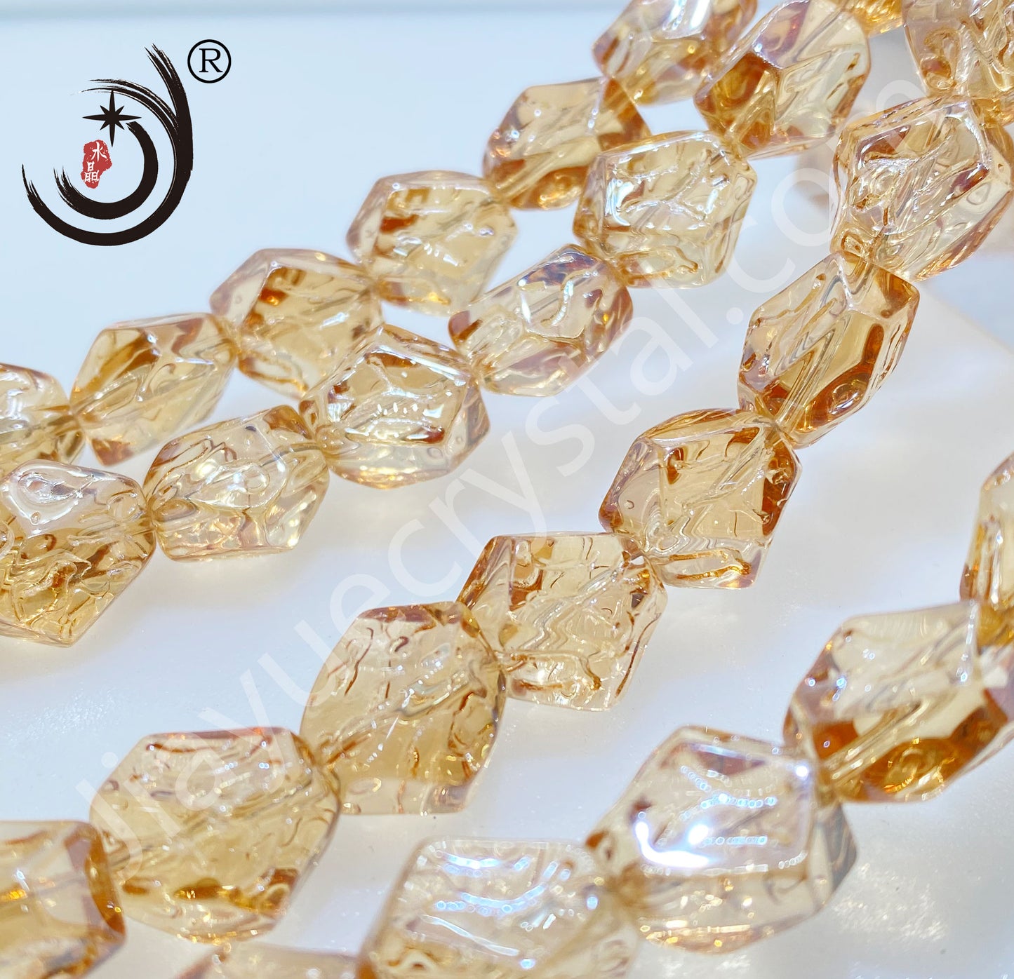 Stone Shape Crystal Glass Beads Whole Sale For DIY Jewelry (30024)