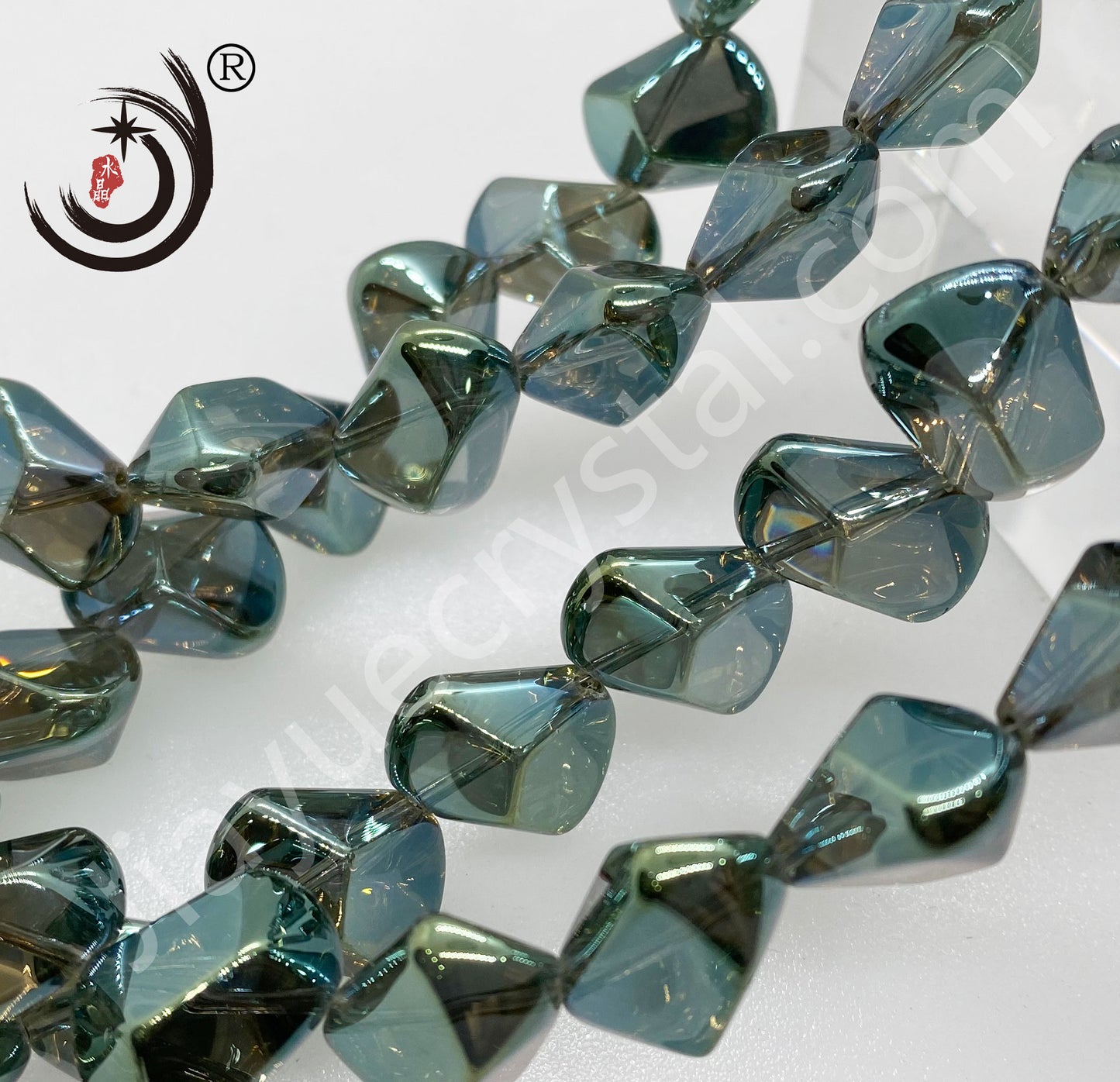 Stone Shape Crystal Glass Beads Whole Sale For DIY Jewelry (30023)