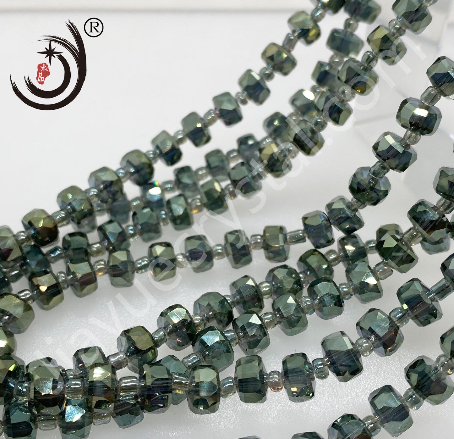 6MM/8MM Wheel Beads Crystal Glass Beads Whole Sale For DIY Jewelry (10117）