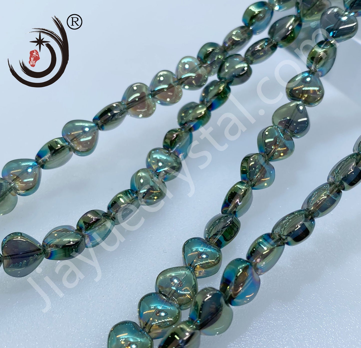 6/8/10MM Smooth Heart Glass Crystal Beads Wholesale For DIY Jewelry (18000)