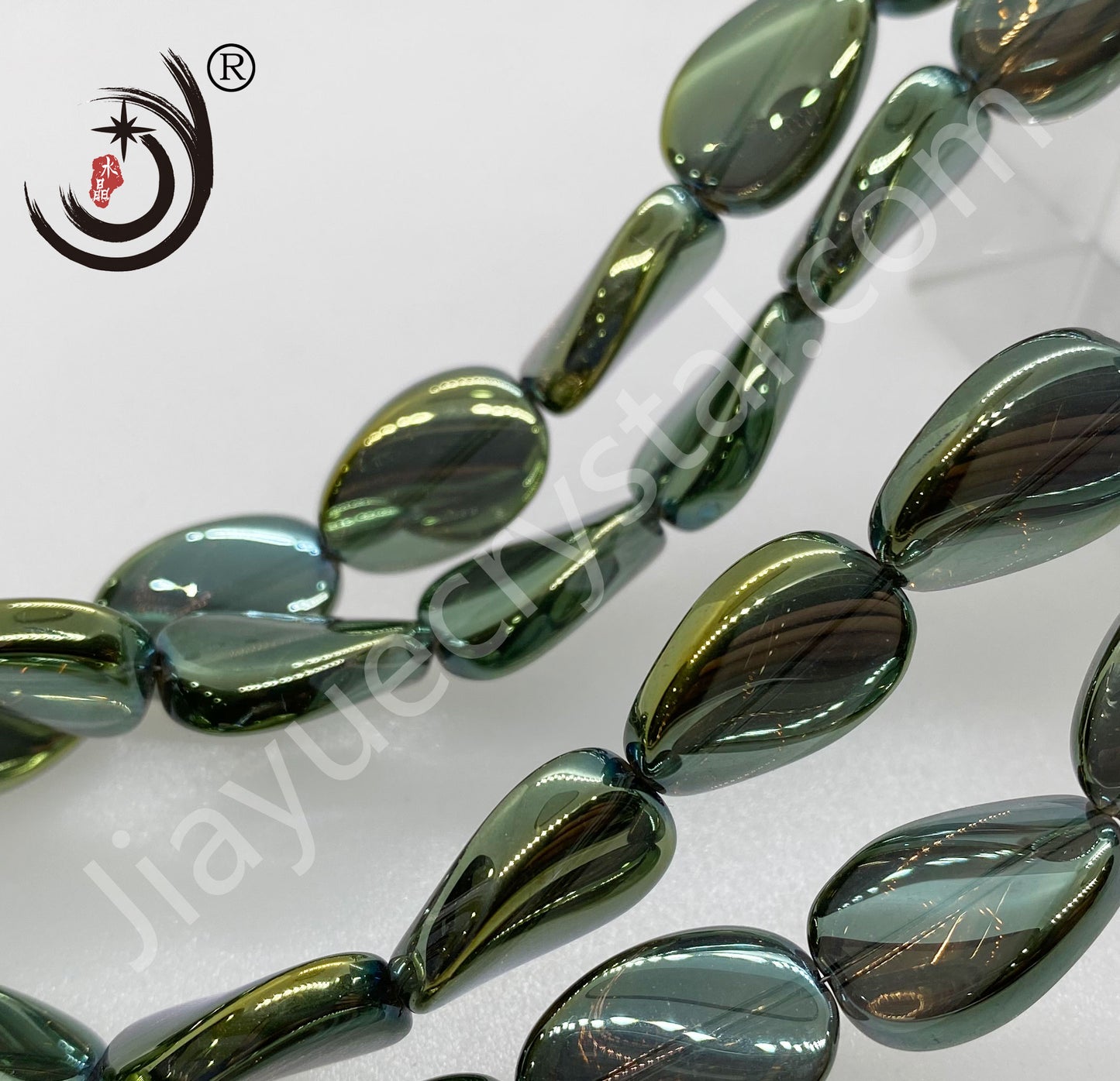 18MM Willow Leaf Shape Crystal Glass Beads Whole Sale For DIY Jewelry (30018)