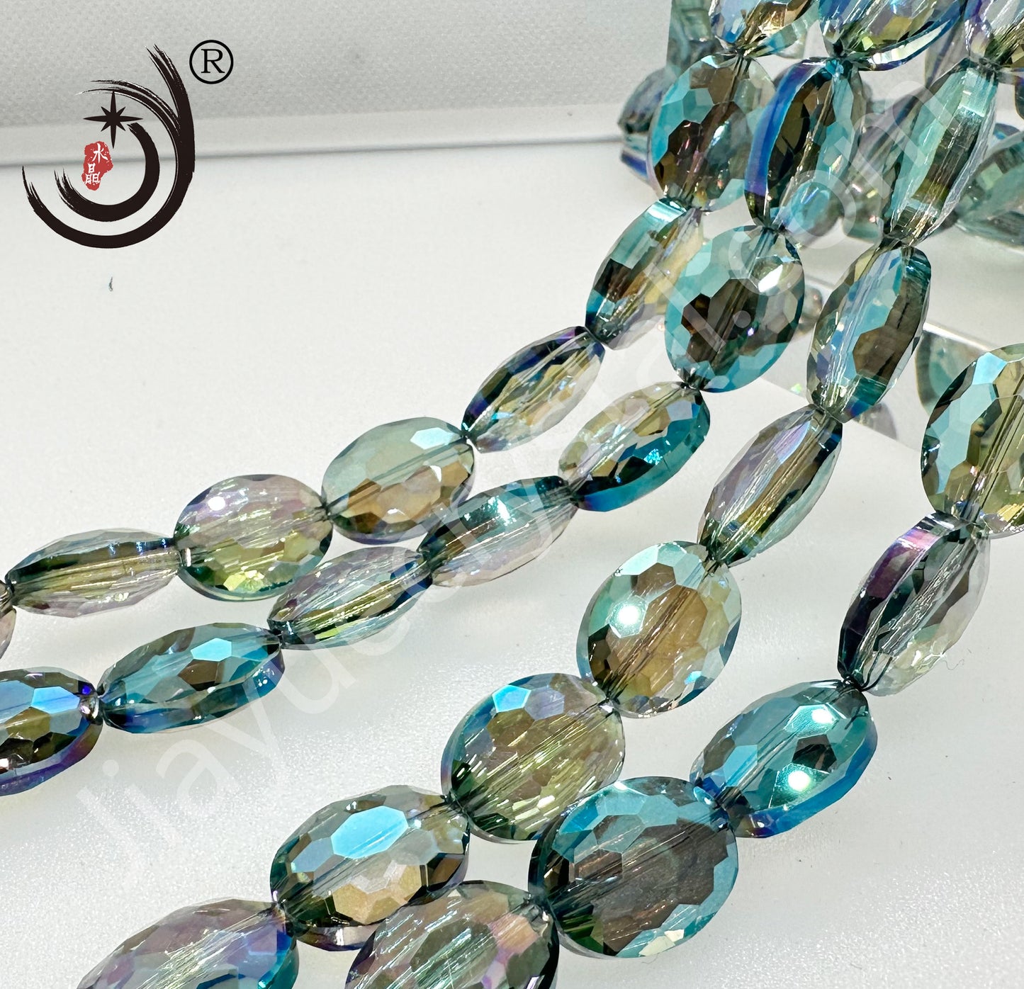 16X20MM Faceted Oval Crystal Glass Beads Whole Sale For DIY Jewelry (50063)