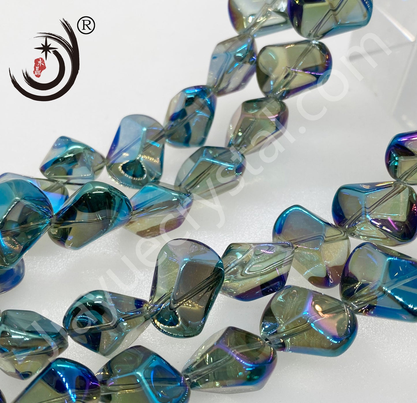 Stone Shape Crystal Glass Beads Whole Sale For DIY Jewelry (30023)