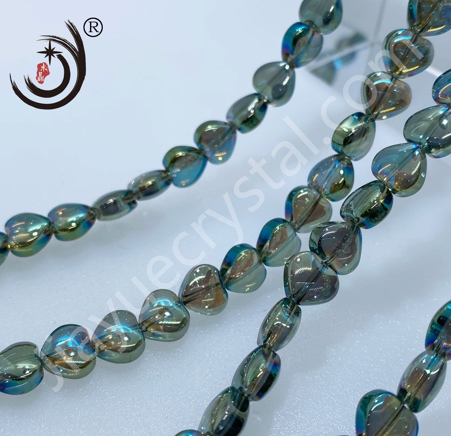 6/8/10MM Smooth Heart Glass Crystal Beads Wholesale For DIY Jewelry (18000)