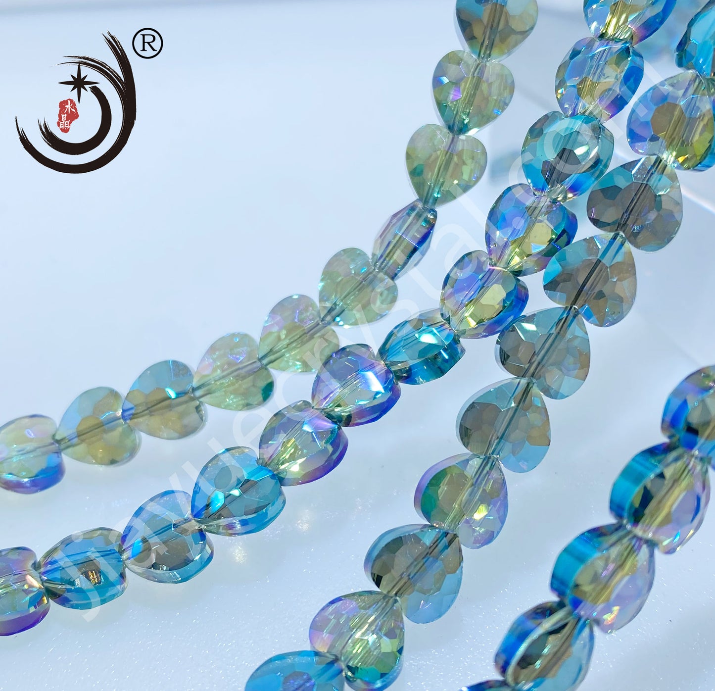 8MM/10MM Faceted Heart Shape Glass Crystal Beads Wholesale For DIY Jewelry (50048)