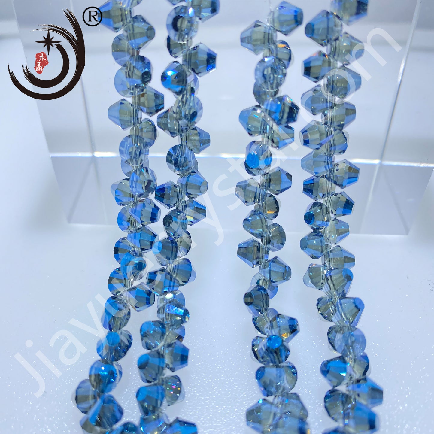 6MM Cross hole Bicone Beads Glass Crystal Beads Wholesale For DIY Jewelry （15000）