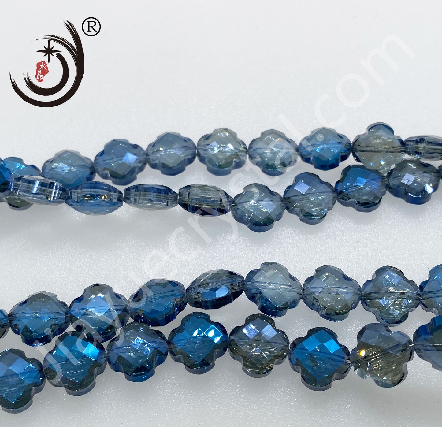 12MM Four-leaf Clover Shape Beads Crystal Glass Beads Wholesale For DIY Jewelry （10180）