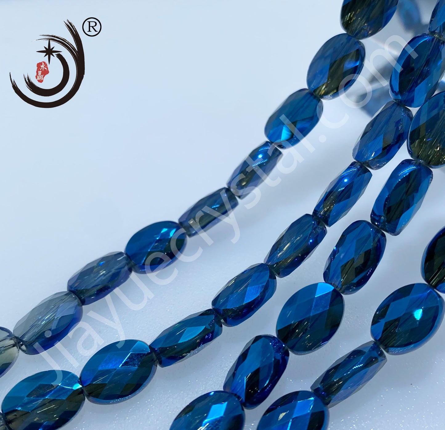 8X11MM Grid Ellipse Shape Glass Crystal Beads Wholesale For DIY Jewelry (19000)