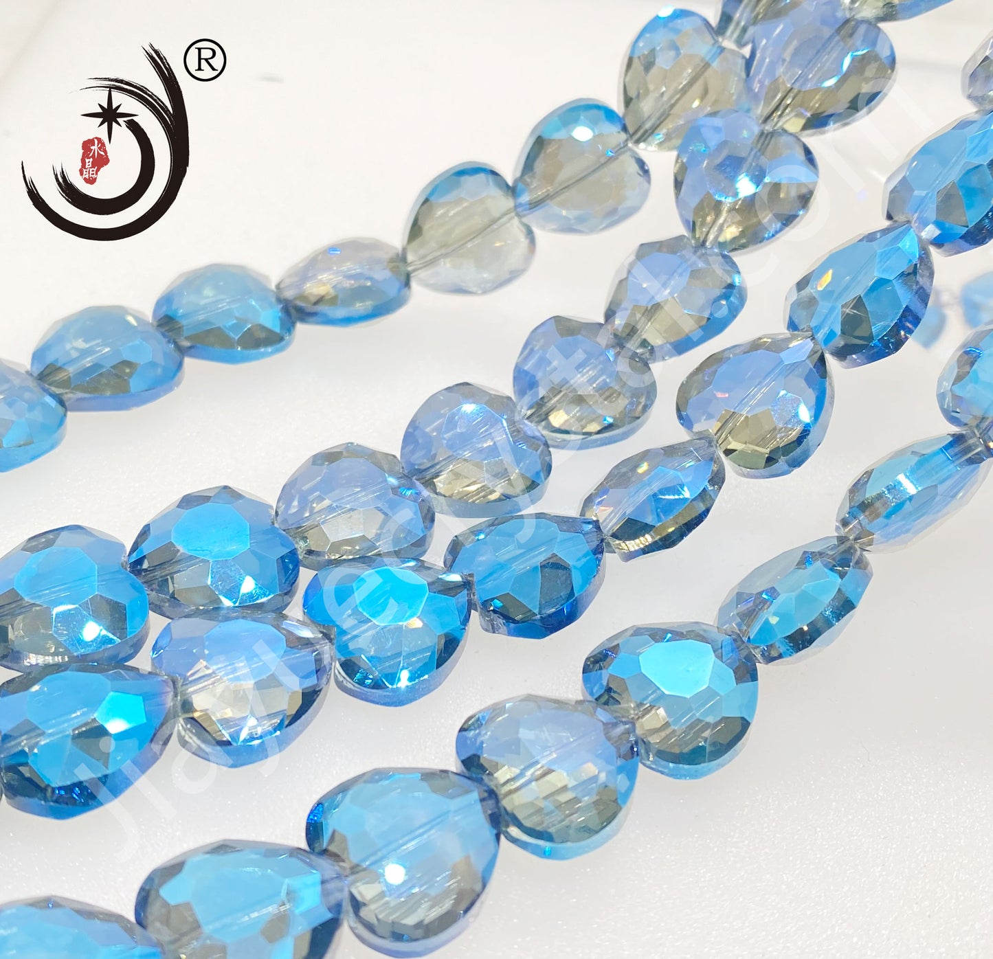 16MM/32MM Faceted Heart Shape Glass Crystal Beads Wholesale For DIY Jewelry (19500)