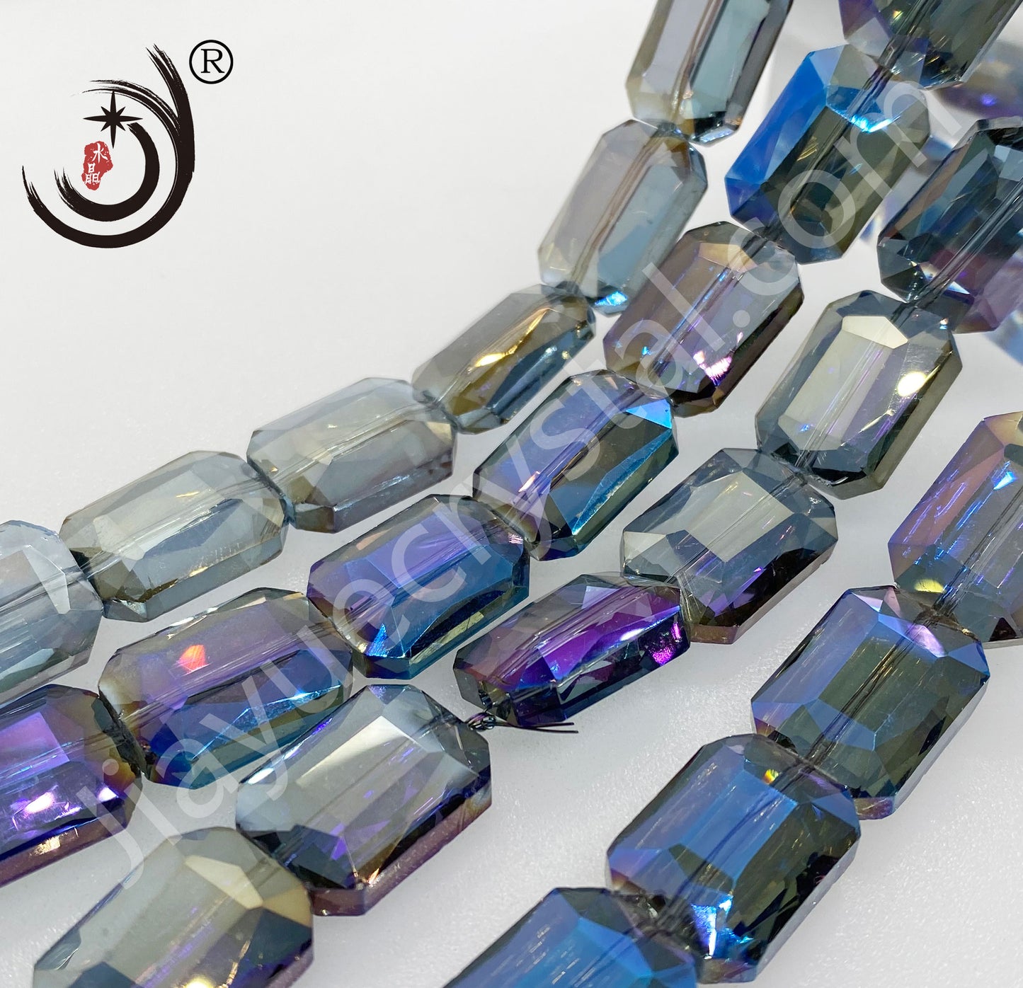 14MM Mahjong Shape Glass Crystal Beads Wholesale For DIY Jewelry (50087)