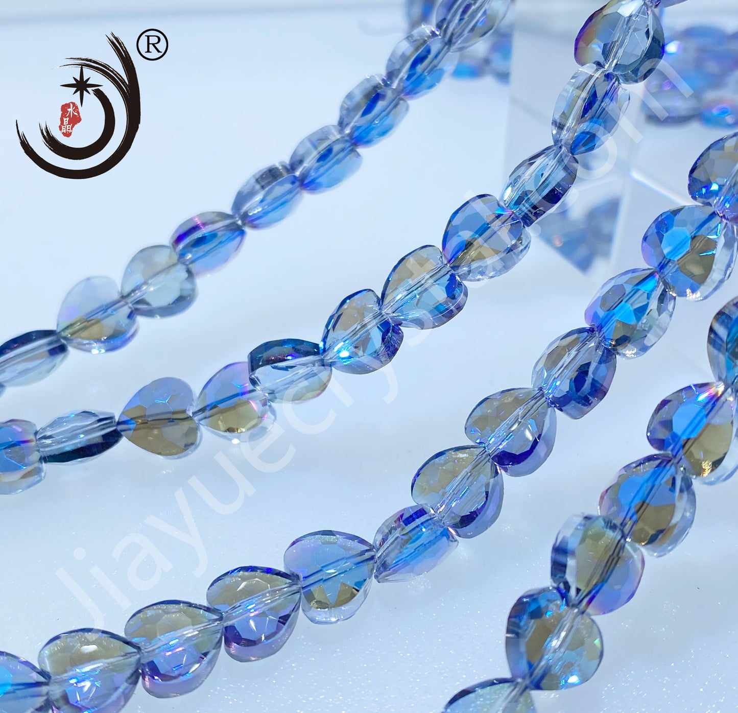 8MM/10MM Faceted Heart Shape Glass Crystal Beads Wholesale For DIY Jewelry (50048)