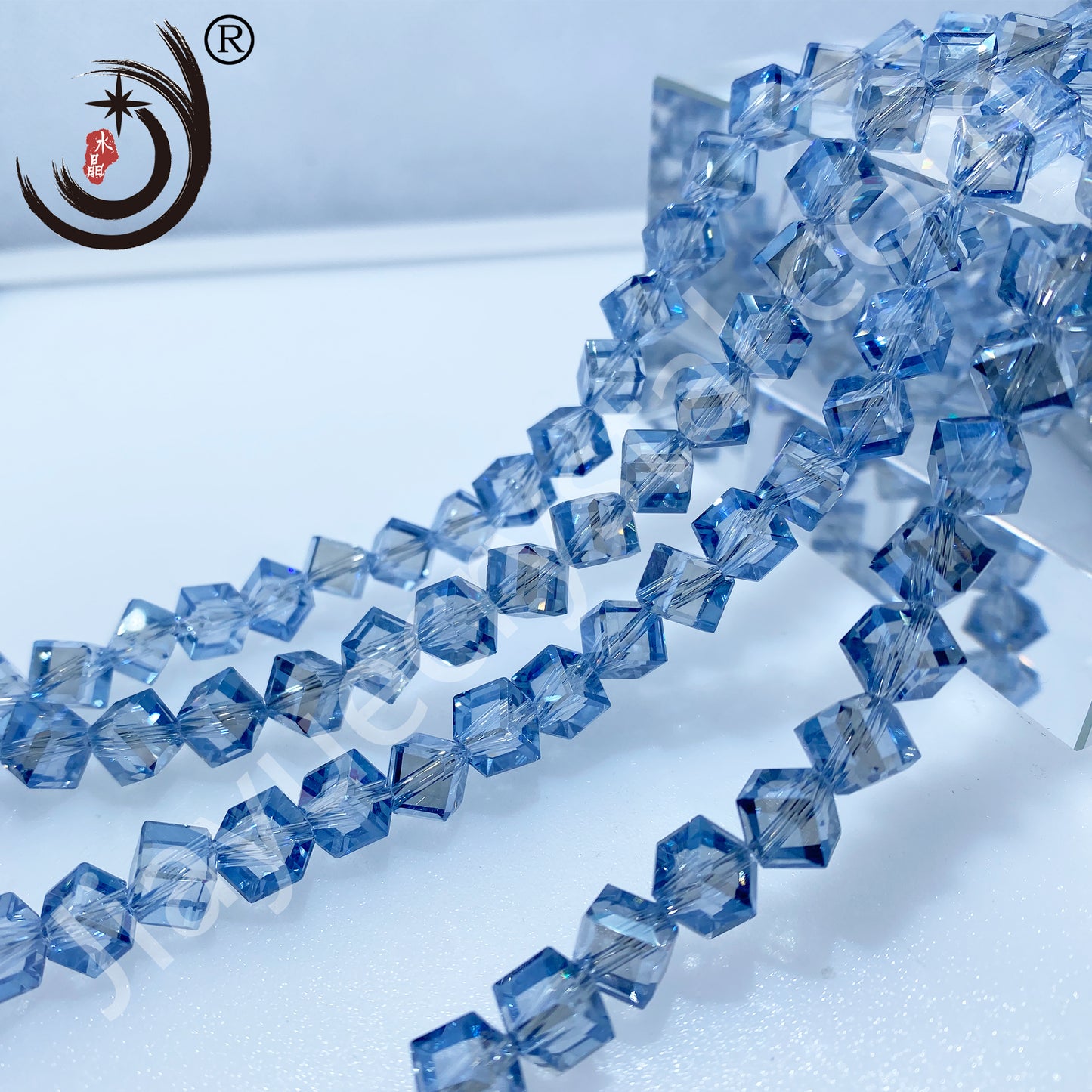 8MM Diagonal square Beads Glass Crystal Beads Wholesale For DIY Jewelry （10036）