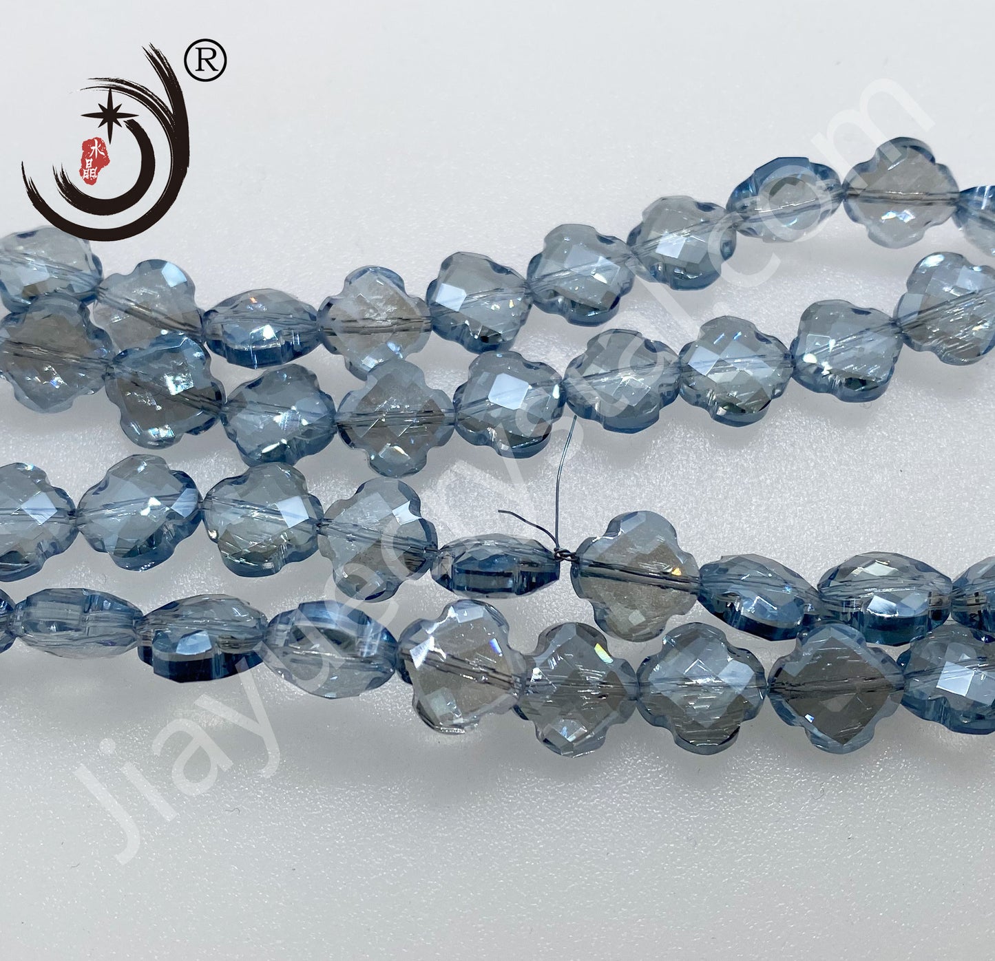 12MM Four-leaf Clover Shape Beads Crystal Glass Beads Wholesale For DIY Jewelry （10180）