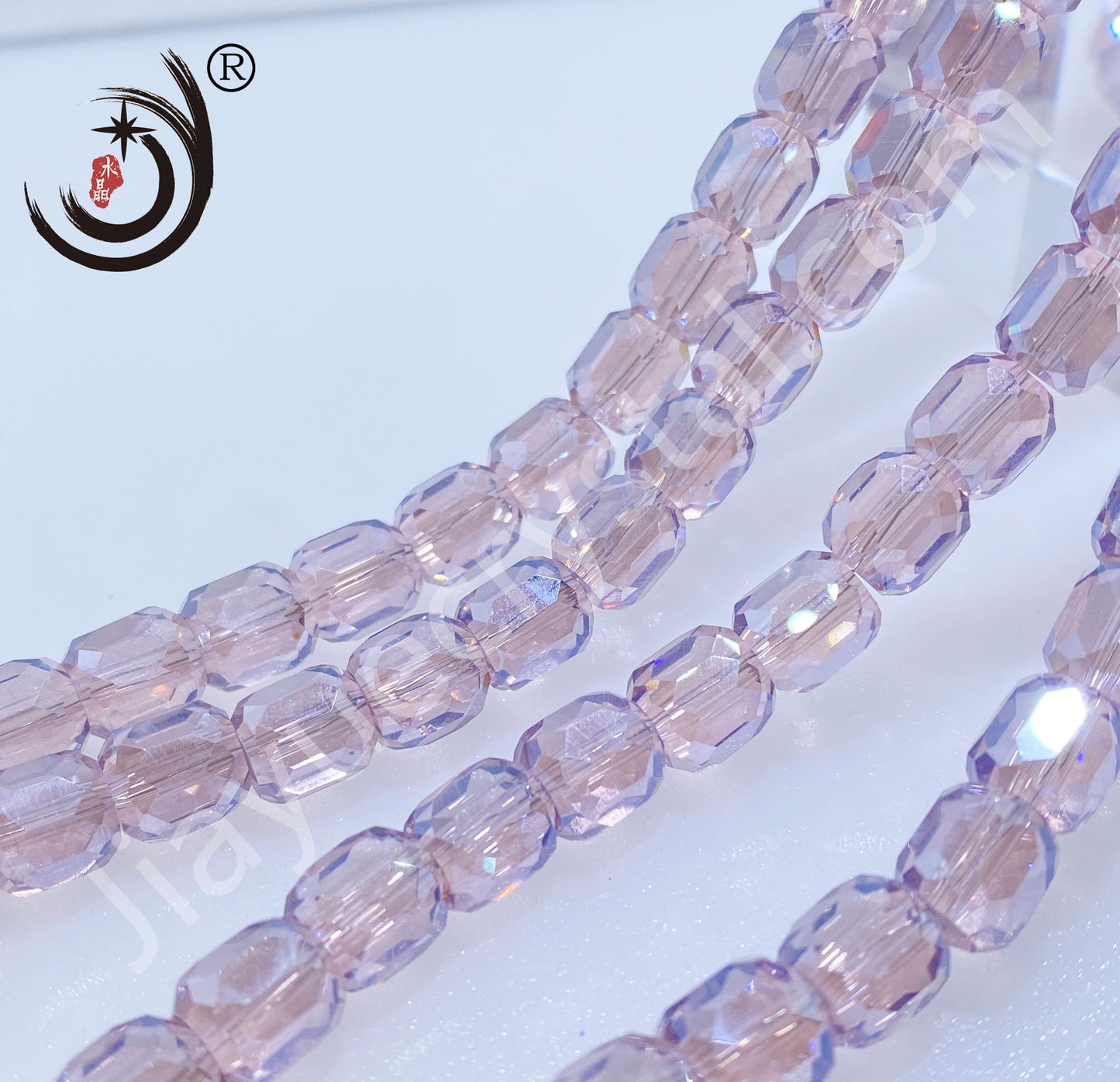 8MM Cylinder Crystal Glass Beads Whole Sale For Jewelry (10138)