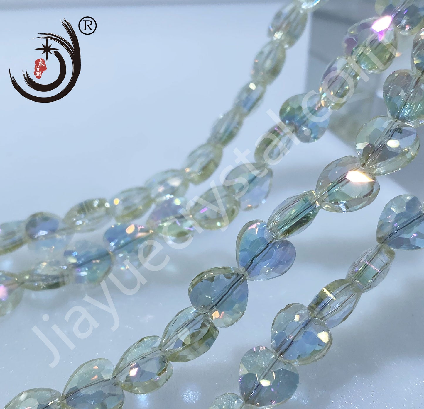 8MM/10MM Faceted Heart Shape Glass Crystal Beads Wholesale For DIY Jewelry (50048)