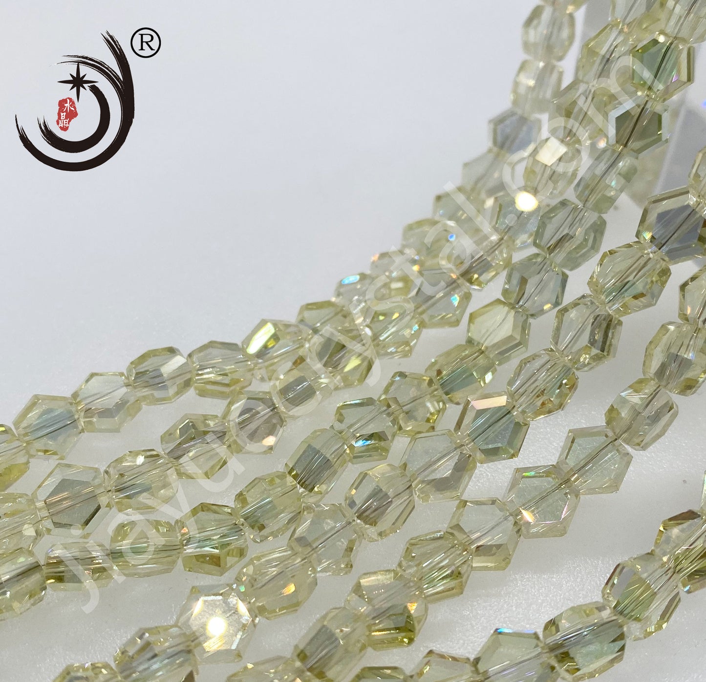 4MM/6MM/8MM Hexagonal Shape  Ctystal Glass Beads Whole Sale For DIY Jewelry (20007)