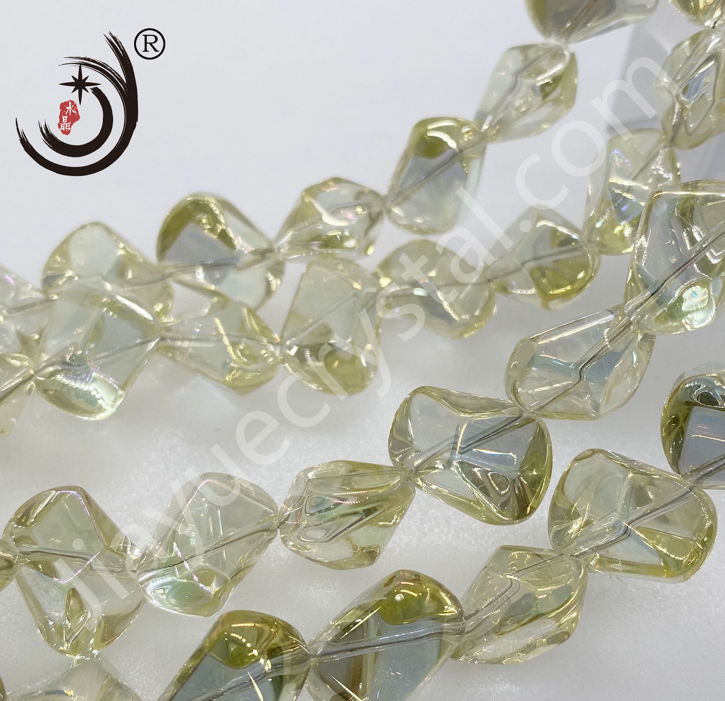 Stone Shape Crystal Glass Beads Whole Sale For DIY Jewelry (30023)