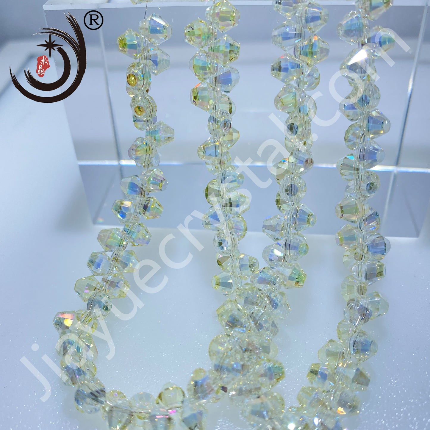 6MM Cross hole Bicone Beads Glass Crystal Beads Wholesale For DIY Jewelry （15000）