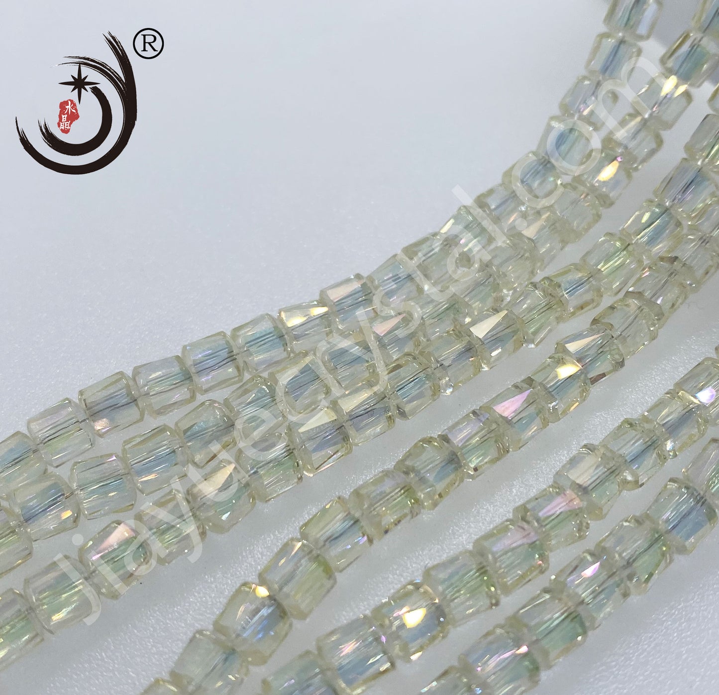 6MM Cylinder Glass Crystal Beads Whole Sale For DIY Jewelry (10137)