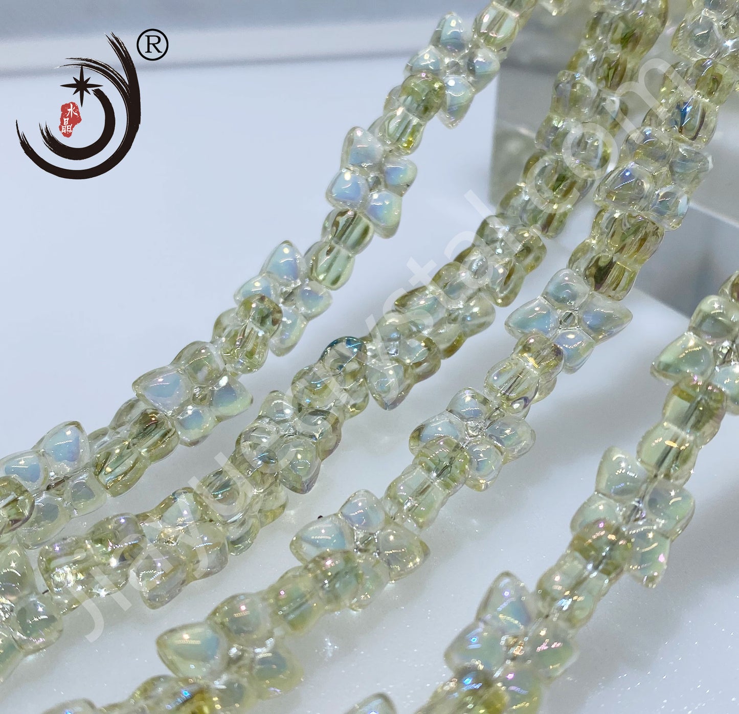 12MM Four Leaf Clover Crystal Glass Beads Whole Sale For DIY Jewelry (16000)