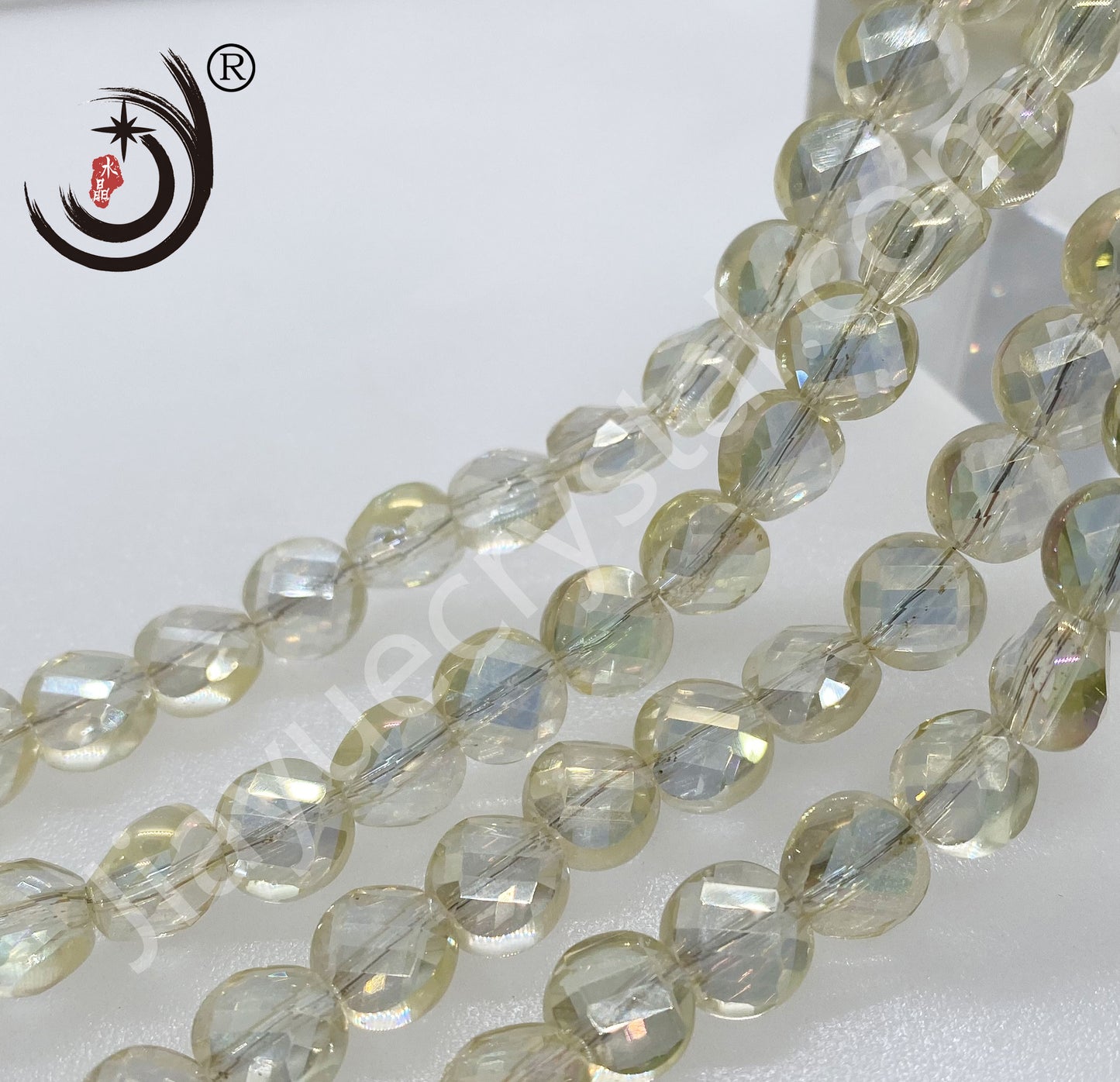 8MM Tile Shape Crystal Glass Beads Whole Sale For DIY Jewelry (10145)