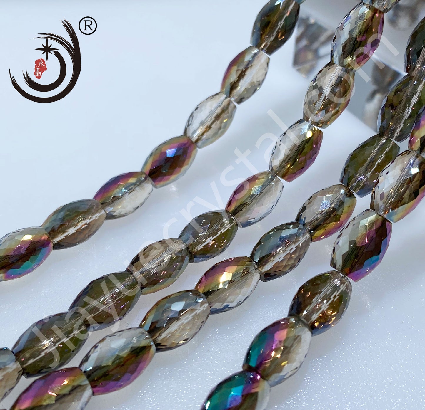 8MM Drum Beads Crystal Glass Beads Wholesale For DIY Jewelry (10108）