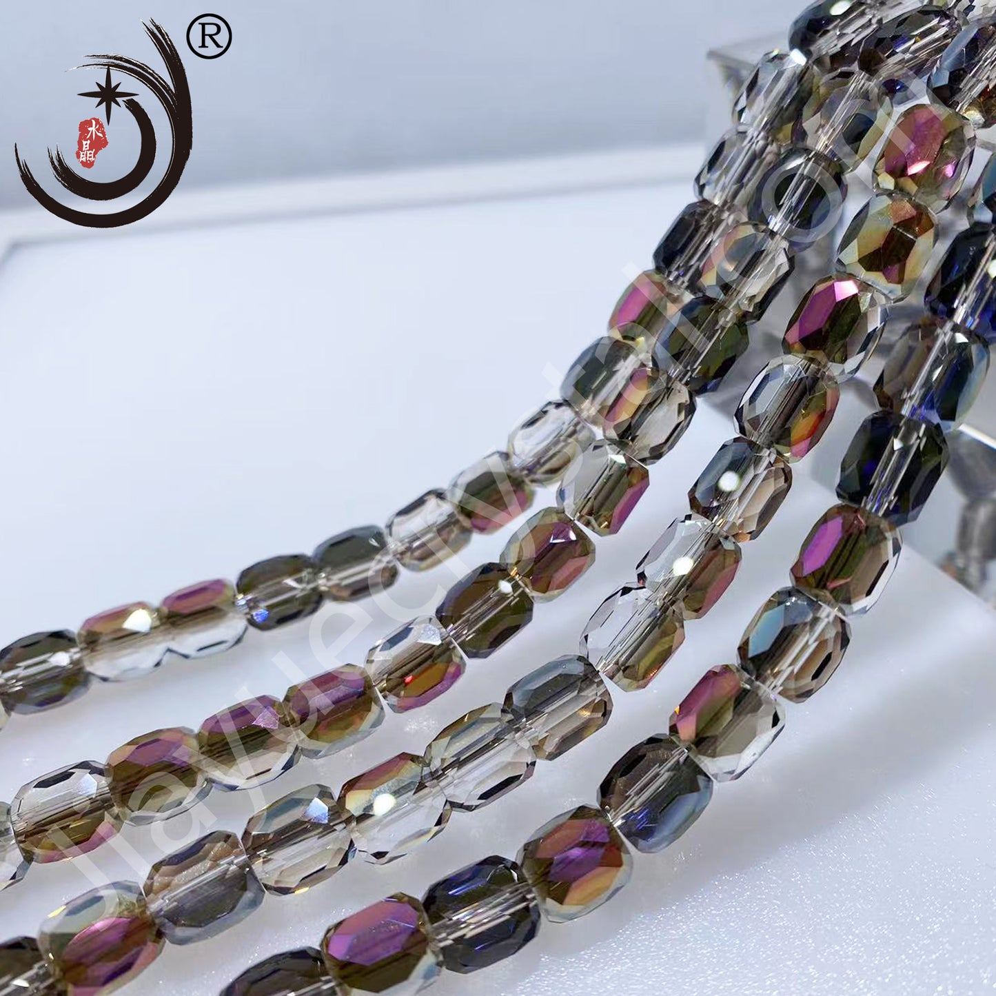 8MM Cylinder Crystal Glass Beads Whole Sale For Jewelry (10138)