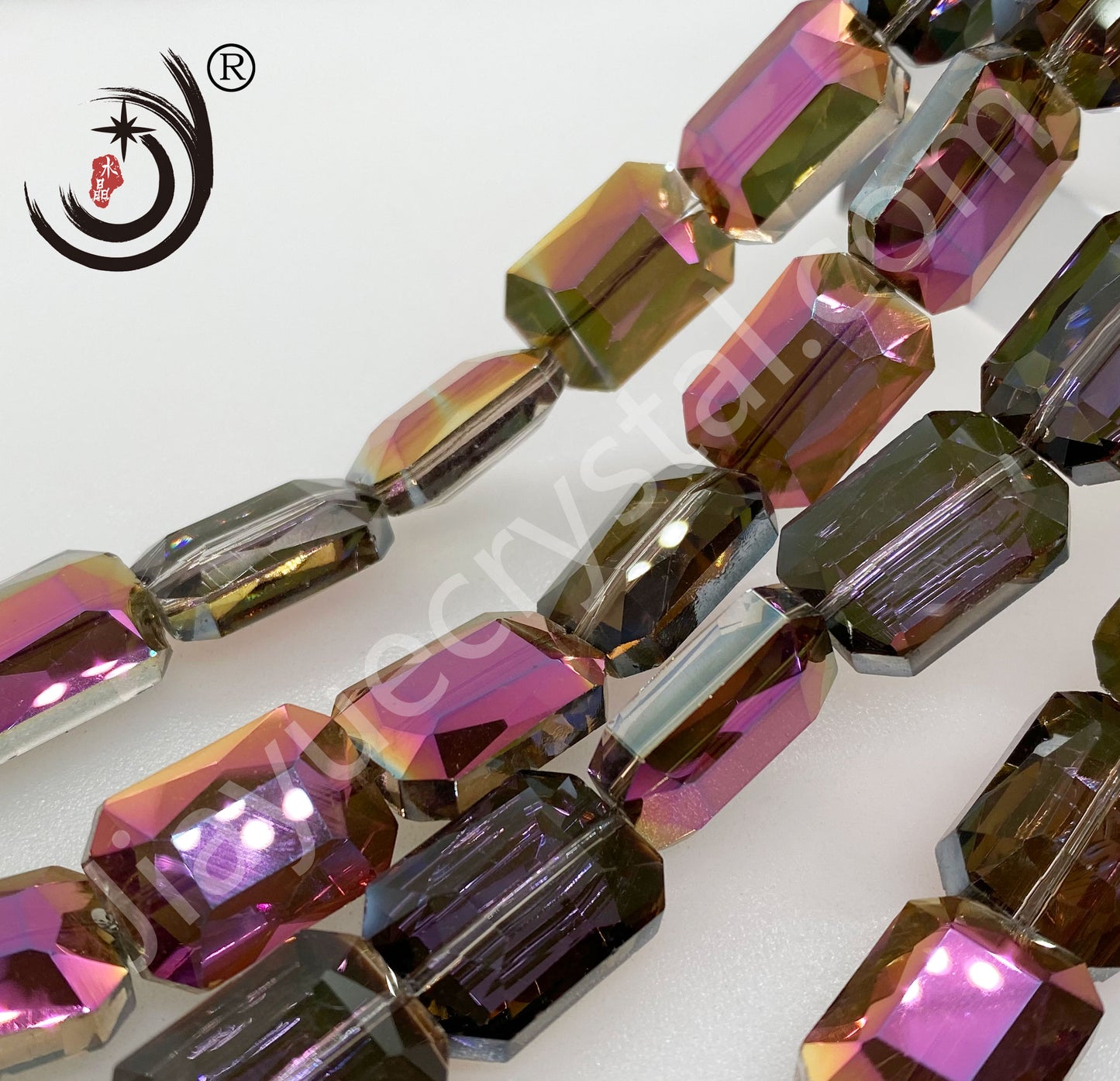 14MM Mahjong Shape Glass Crystal Beads Wholesale For DIY Jewelry (50087)