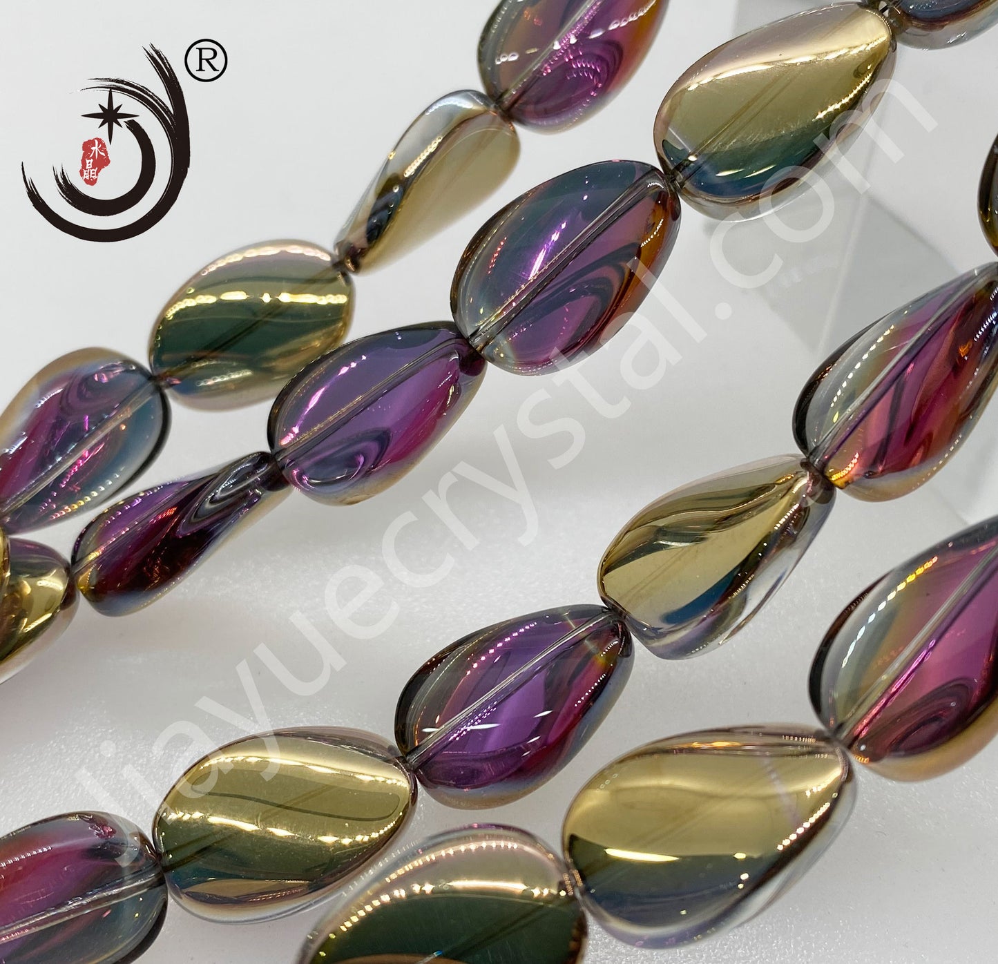 18MM Willow Leaf Shape Crystal Glass Beads Whole Sale For DIY Jewelry (30018)