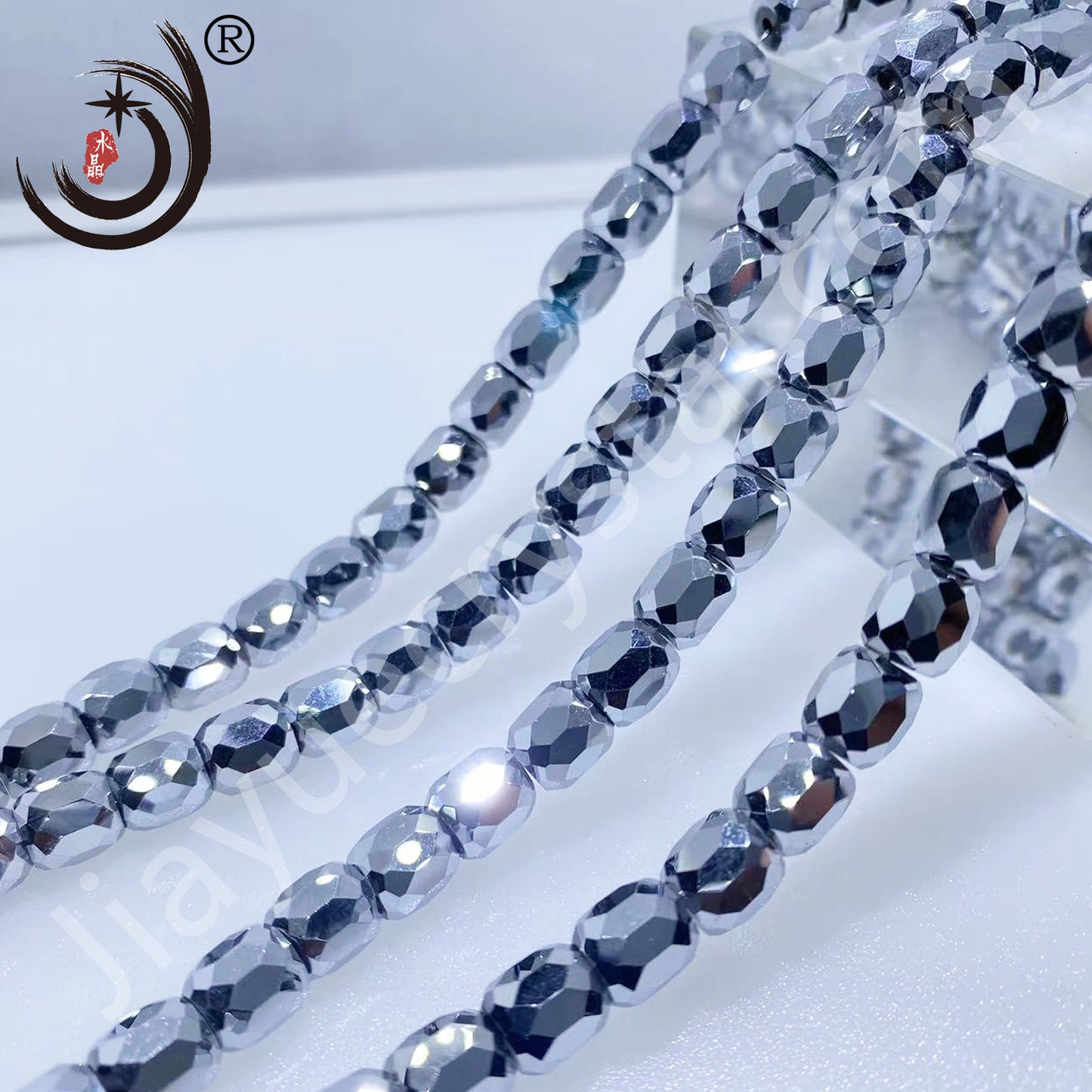 8MM Cylinder Crystal Glass Beads Whole Sale For Jewelry (10138)