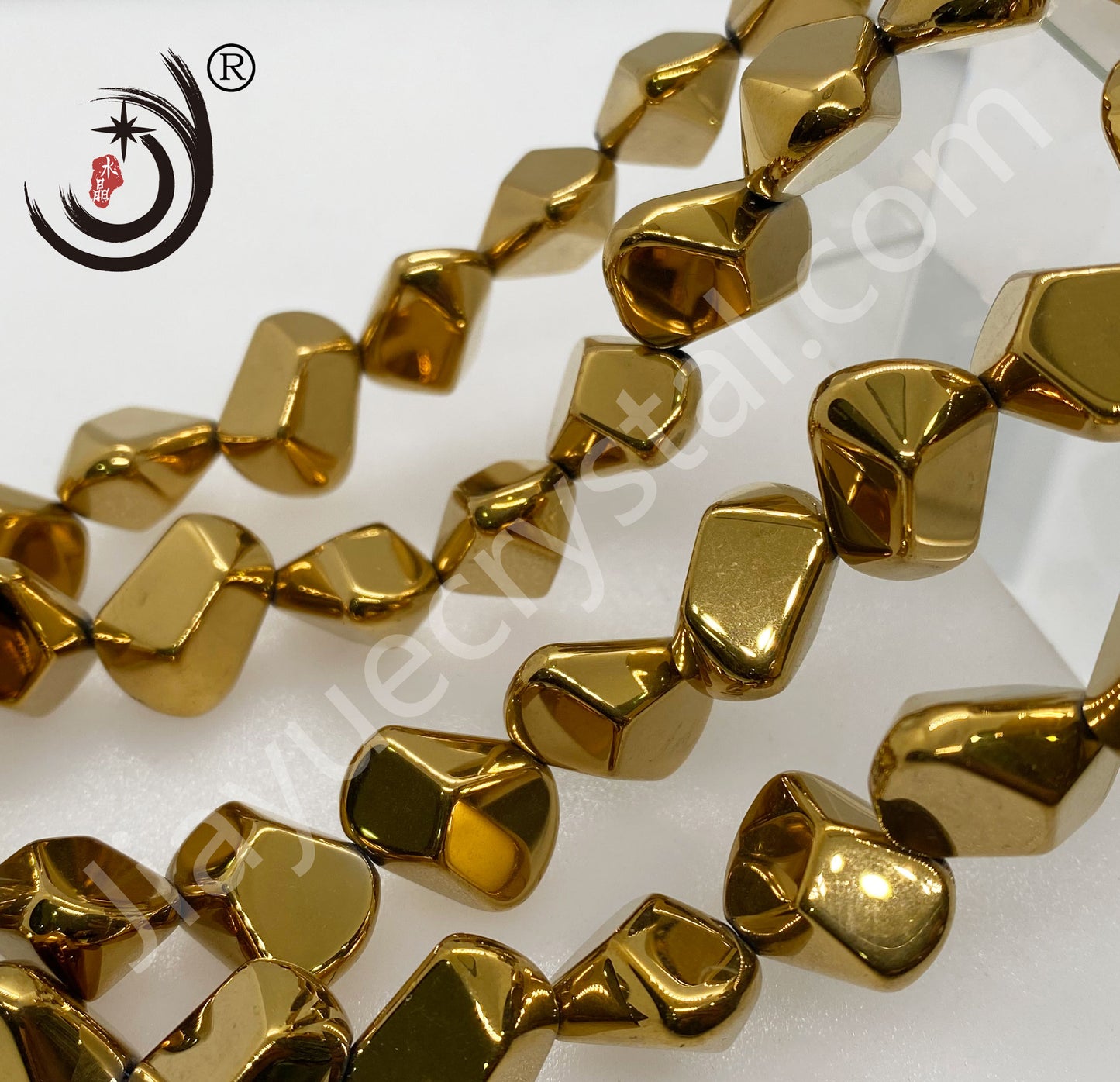 Stone Shape Crystal Glass Beads Whole Sale For DIY Jewelry (30023)