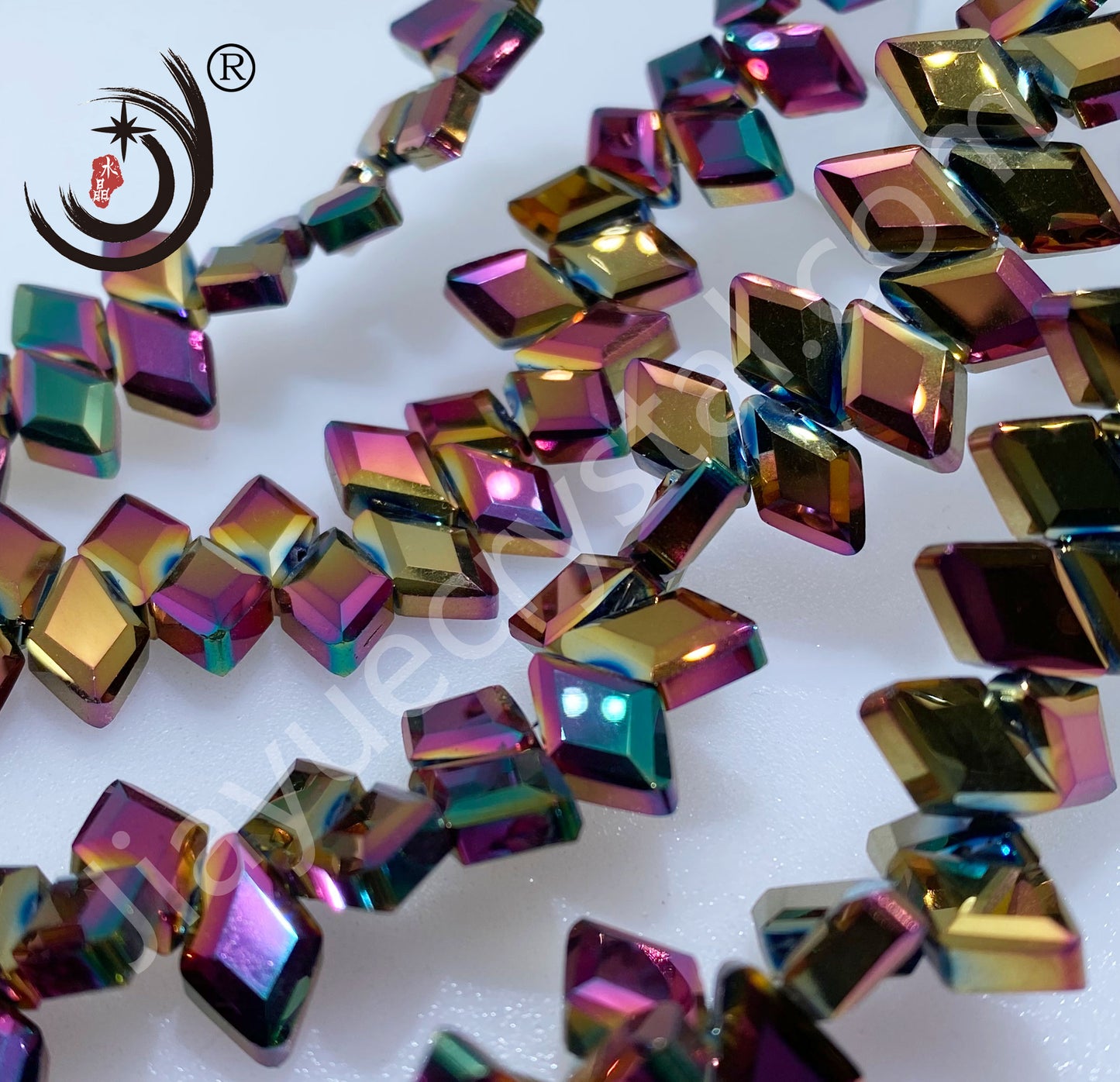 8X12MM Rhomboid Crystal Glass Beads Whole Sale For DIY Jewelry (15200)