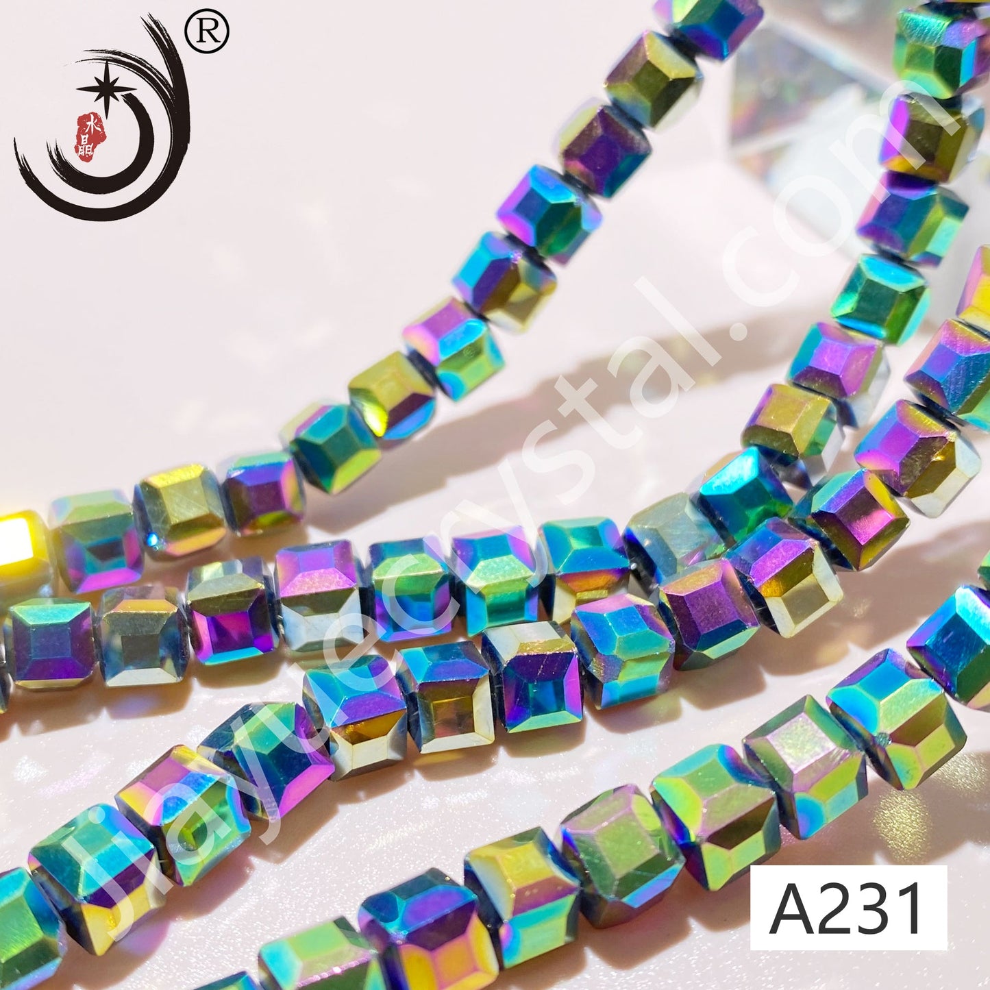 6MM Cubes and Squares Beads Glass Crystal Beads Wholesale For DIY Jewelry (10028)