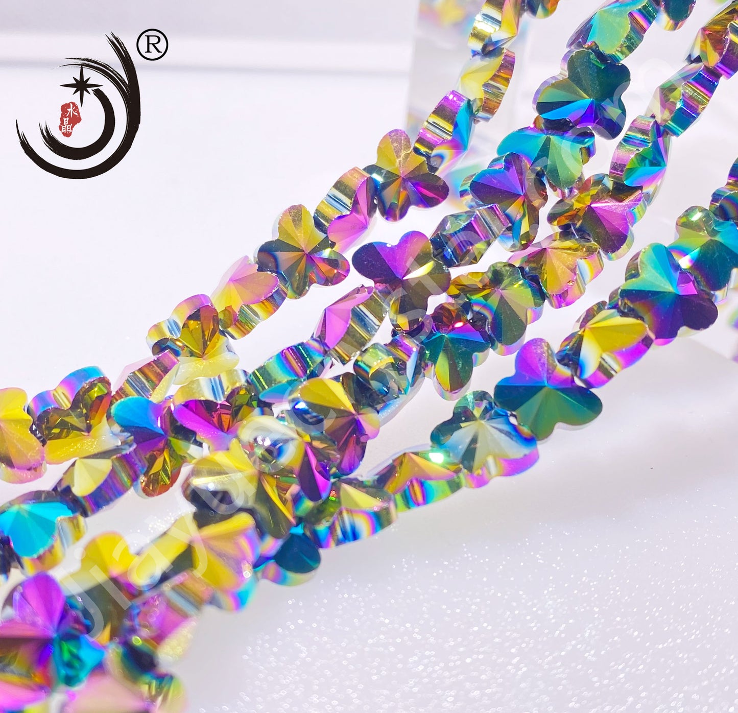 10MM/14MM Butterfly Beads Glass Crystal Beads Wholesale For DIY Jewelry(50034)