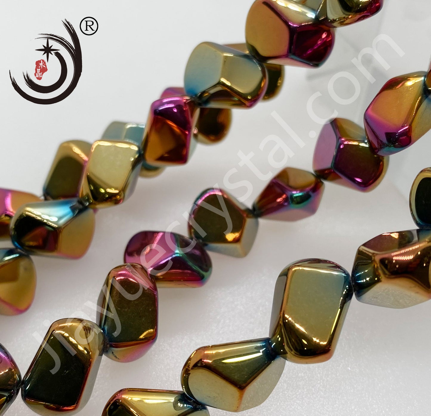 Stone Shape Crystal Glass Beads Whole Sale For DIY Jewelry (30023)