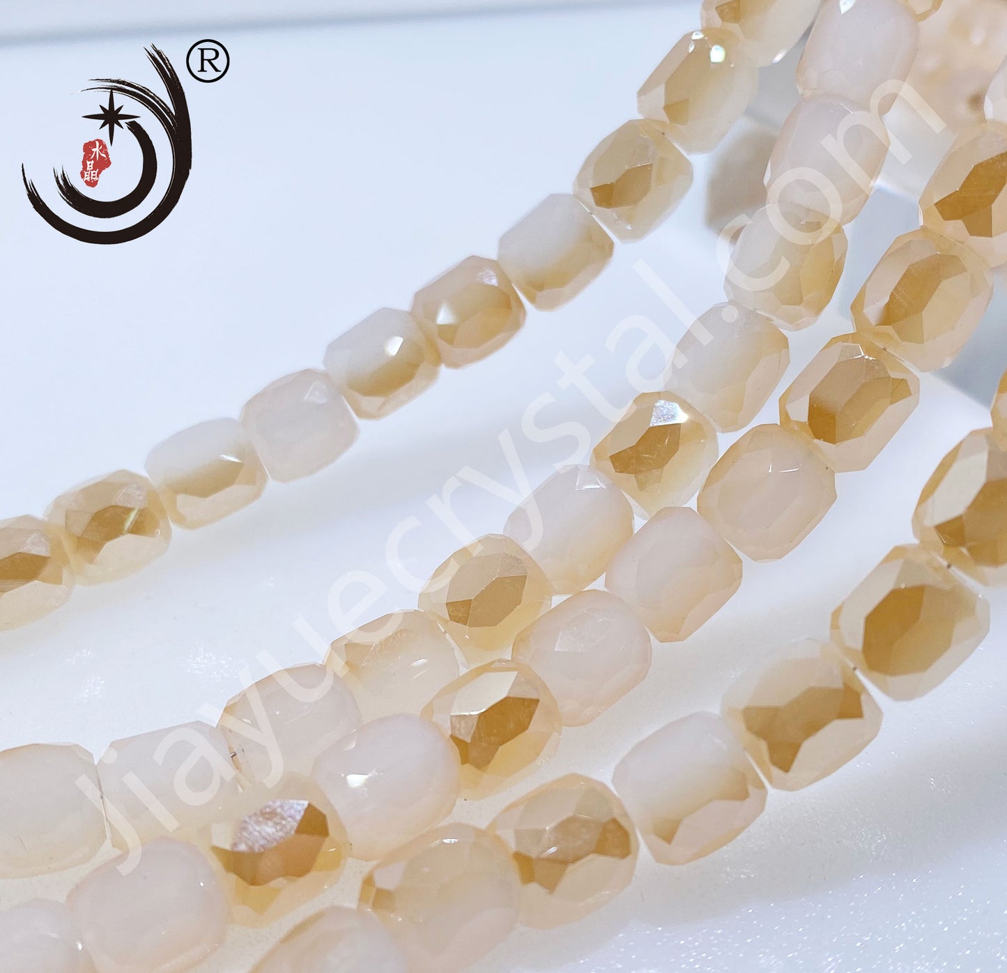 8MM Cylinder Crystal Glass Beads Whole Sale For Jewelry (10138)