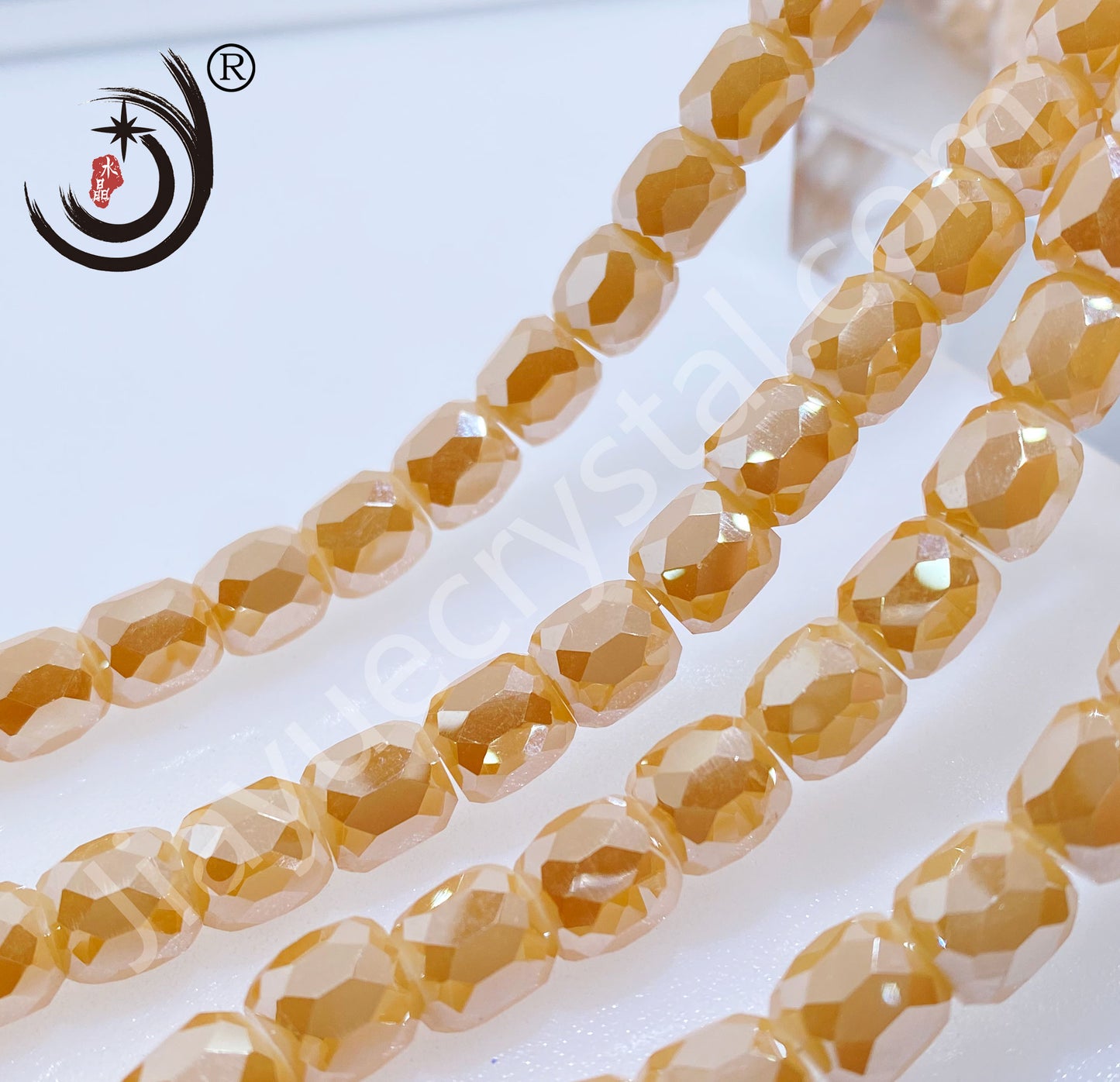 8MM Cylinder Crystal Glass Beads Whole Sale For Jewelry (10138)