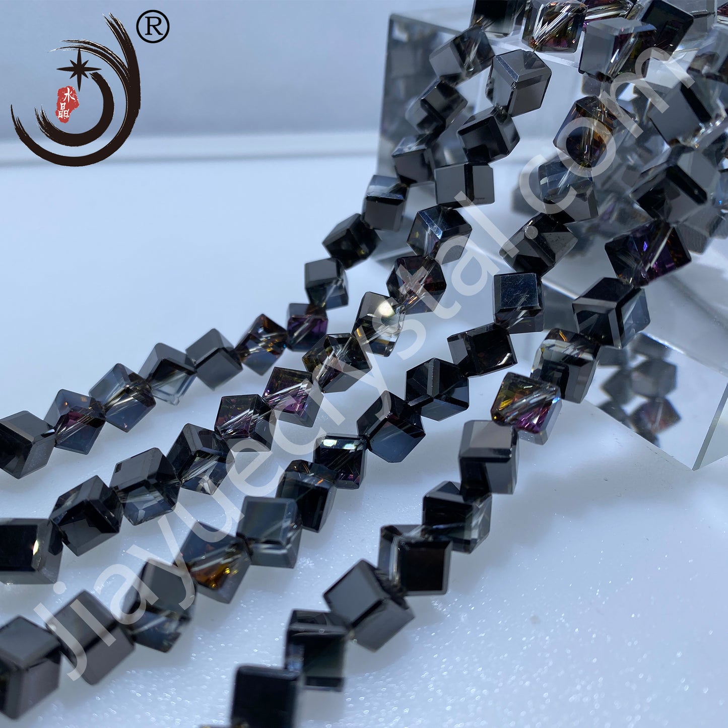 8MM Diagonal square Beads Glass Crystal Beads Wholesale For DIY Jewelry （10036）