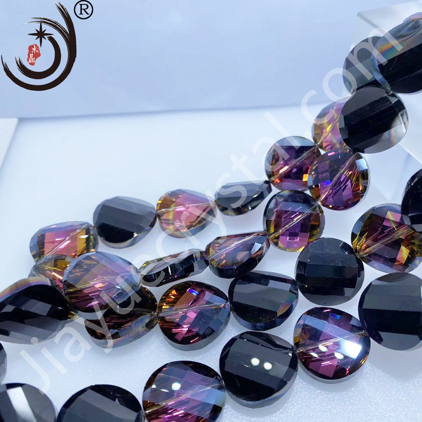 14MM Chinese ingot Crystal Glass Beads disco ball Wholesale For DIY Jewelry （50071）