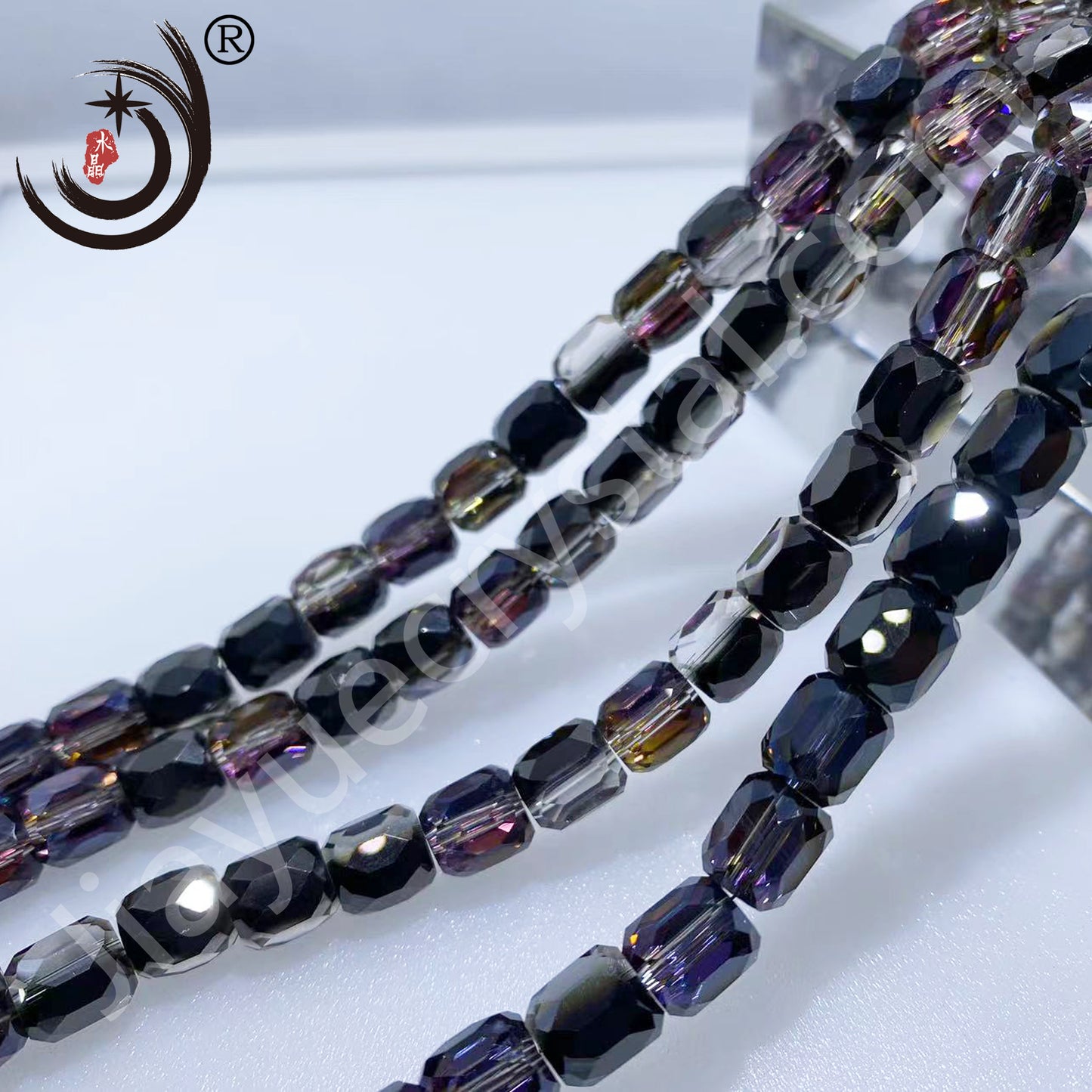 8MM Cylinder Crystal Glass Beads Whole Sale For Jewelry (10138)