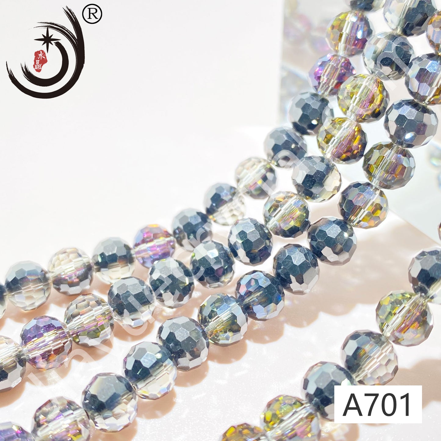  6MM 96 Faceted Round Crystal Glass Beads disco ball Wholesale For DIY Jewelry（10090）