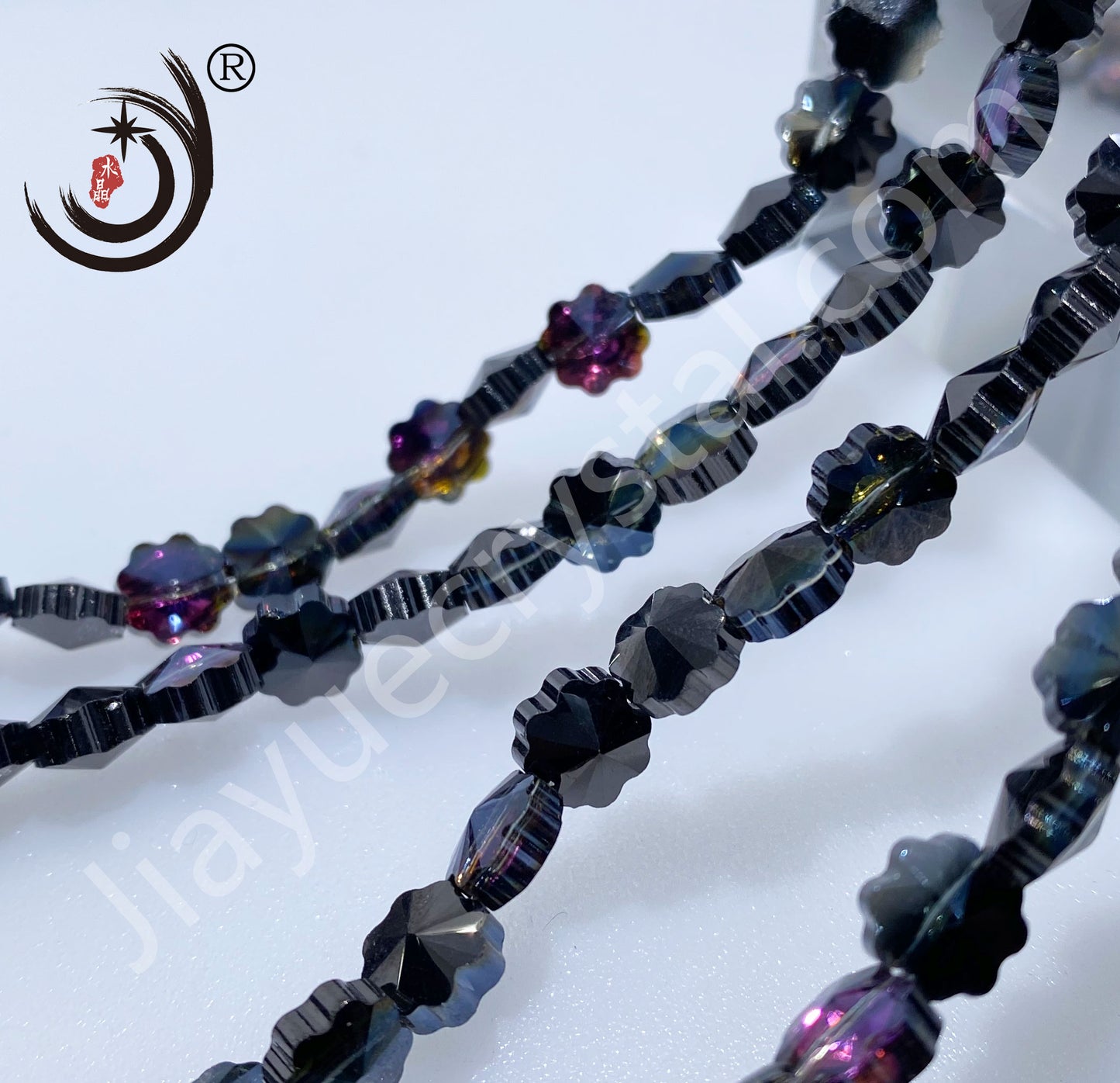 8MM Plum Blossom Crystal Glass Beads Whole Sale For Jewelry (15300)