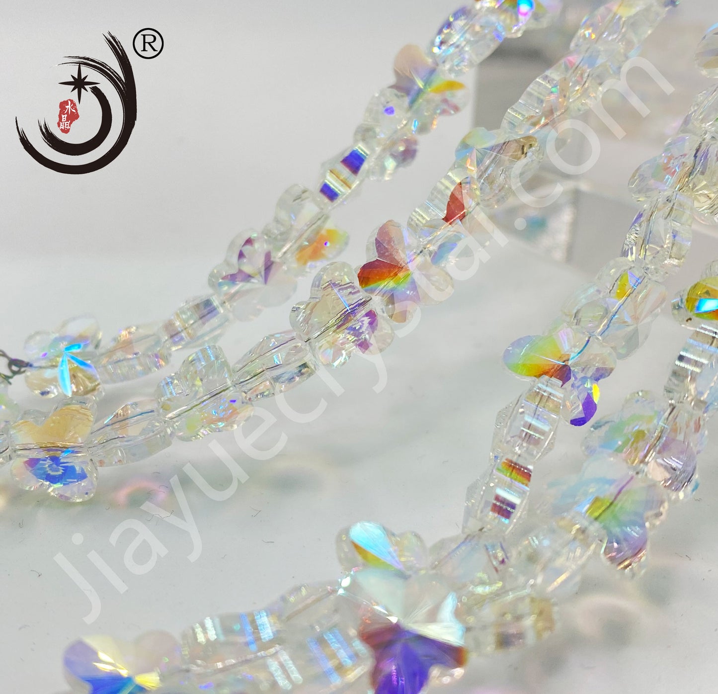 10MM/14MM Butterfly Beads Glass Crystal Beads Wholesale For DIY Jewelry(50034)